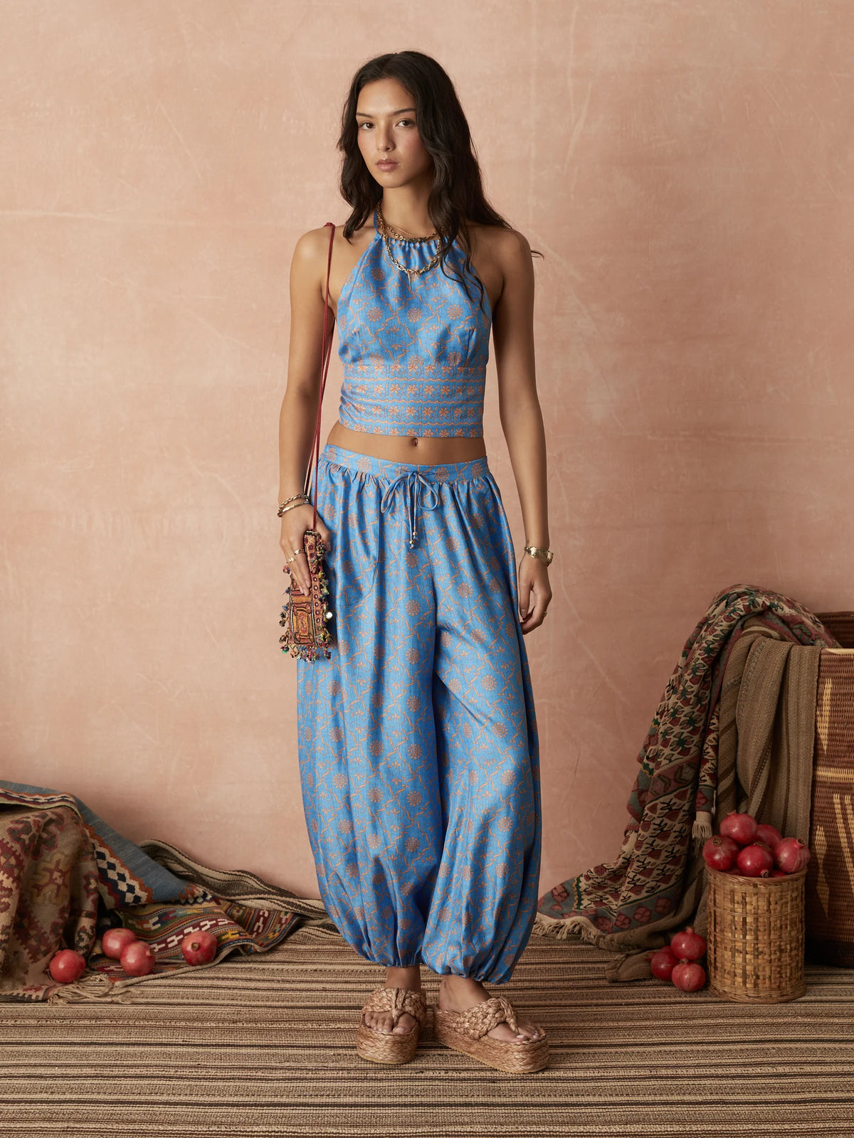 Serin Silk Halter Top