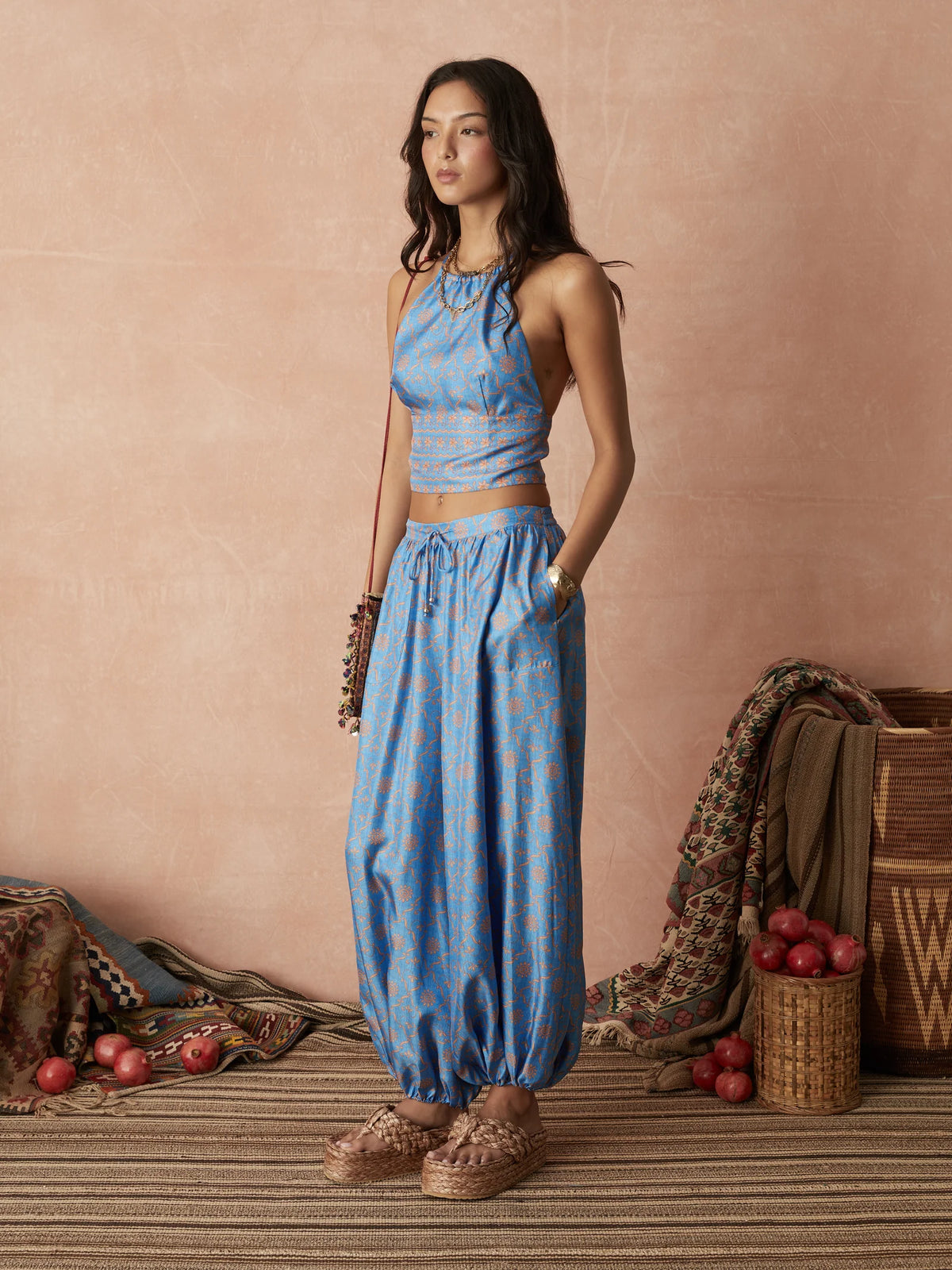 Serin Silk Halter Top