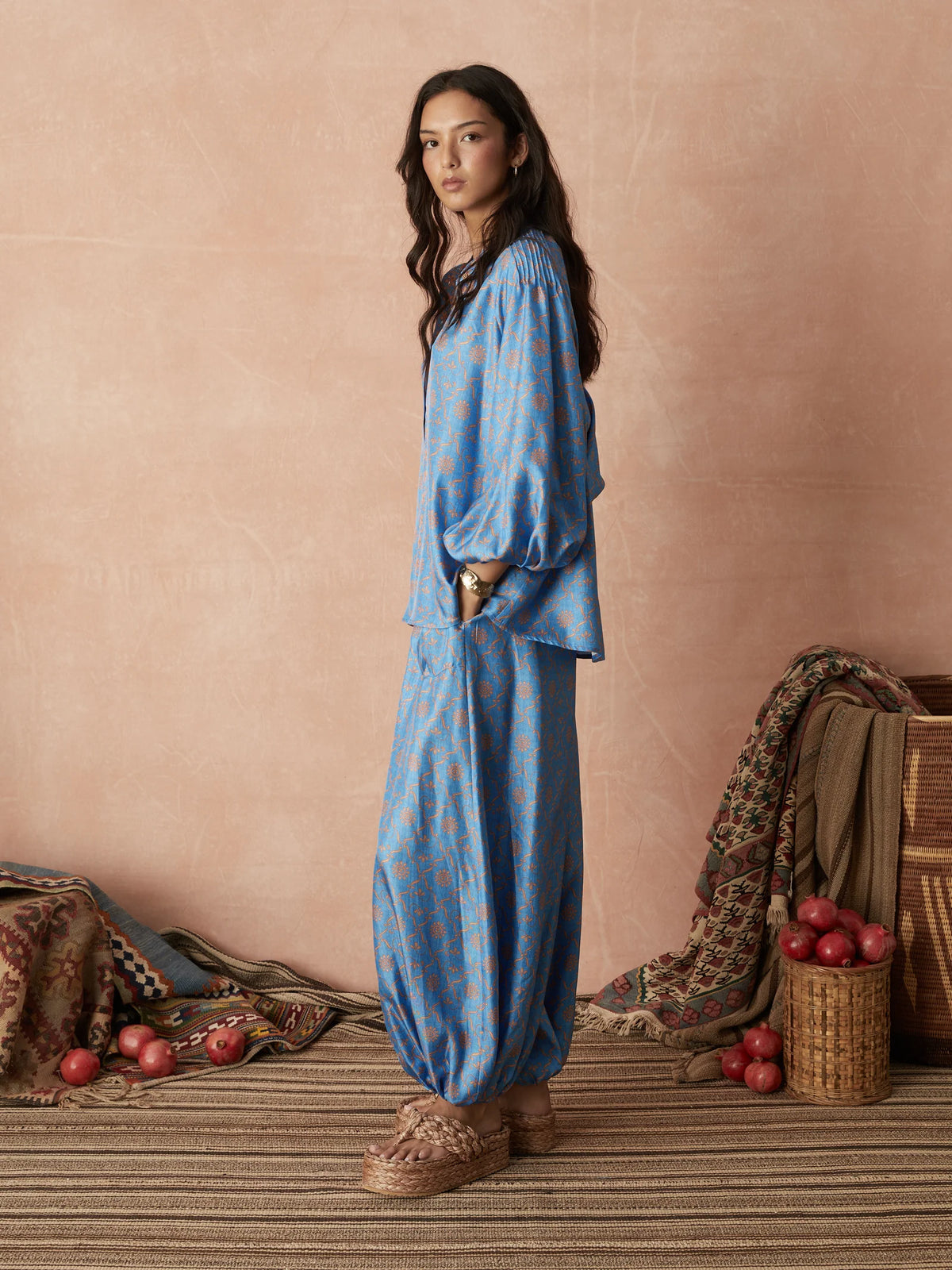 Serin Silk Blouse - Delft