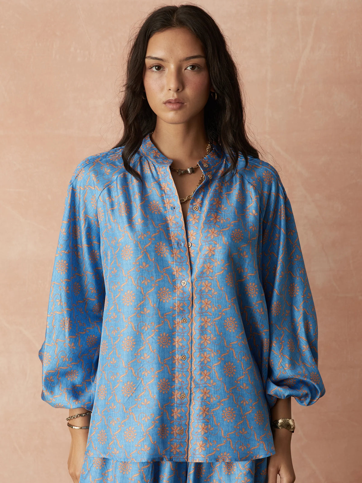 Serin Silk Blouse - Delft