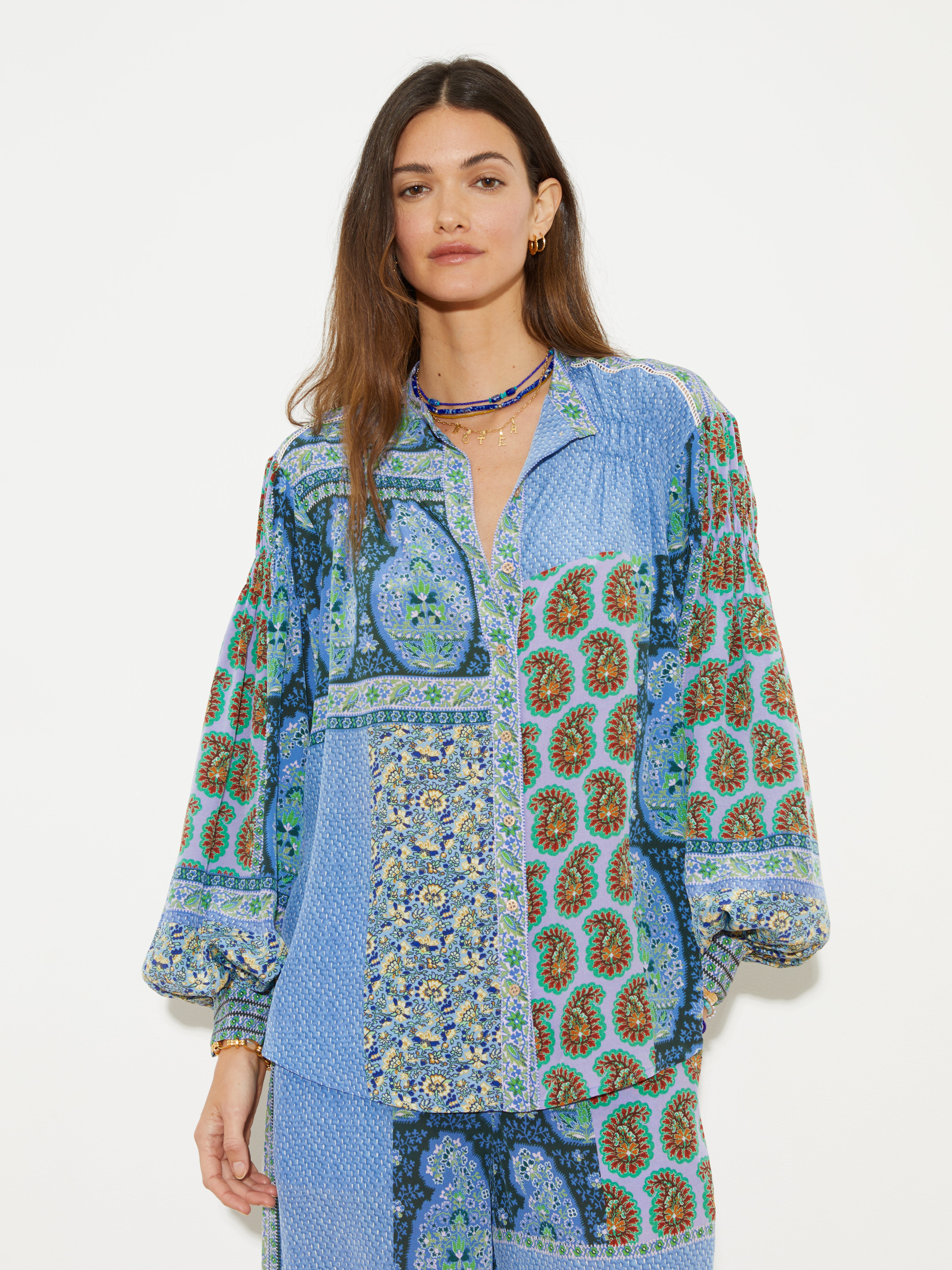 ONDA SILK SMOCK SHIRT