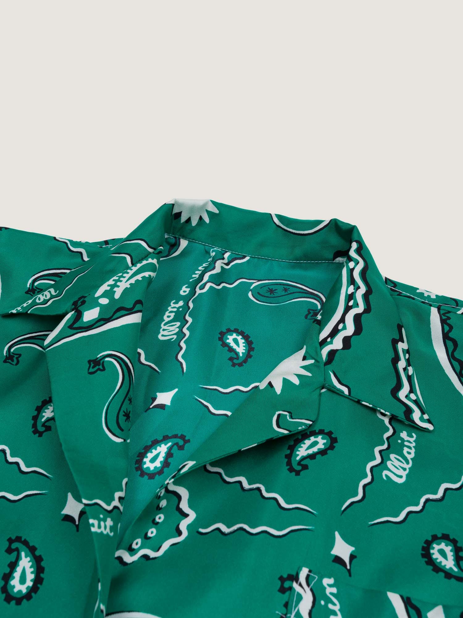 Western silk shirt green