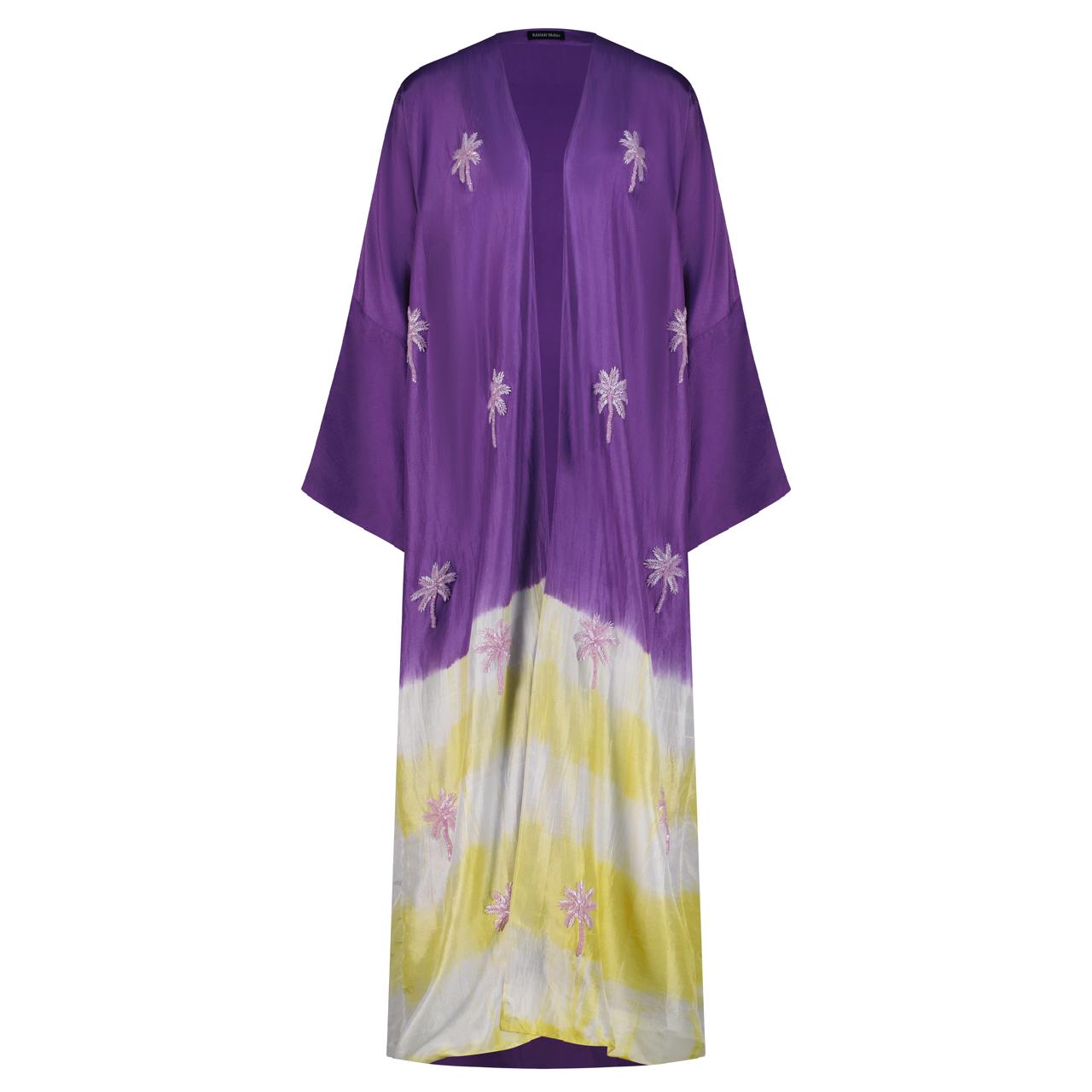 PURPLE & YELLOW WHITE TIE DYE