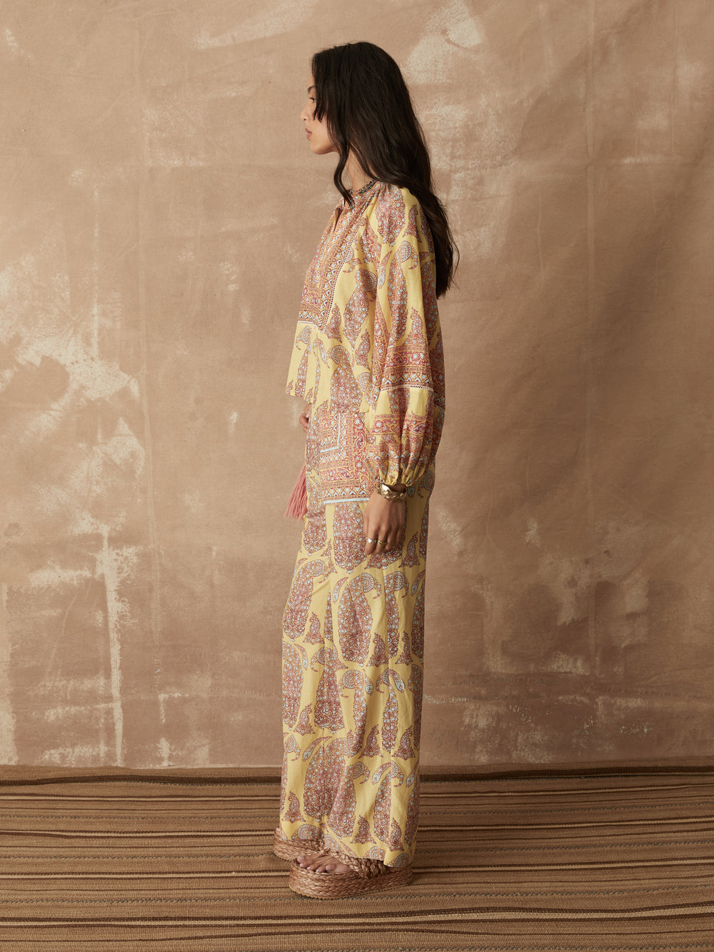 Calico Framed Smock Blouse back