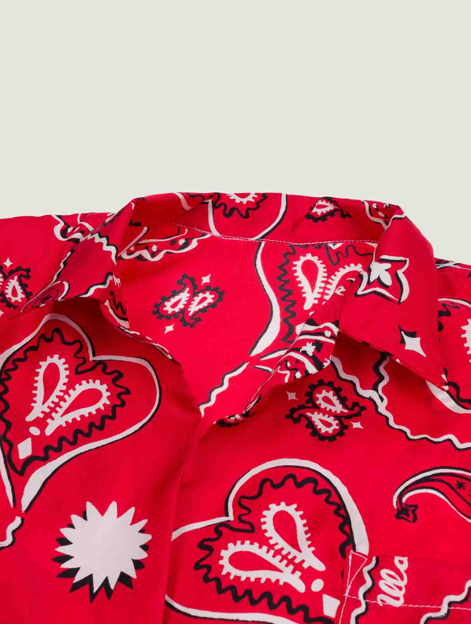 Western silk shirt red