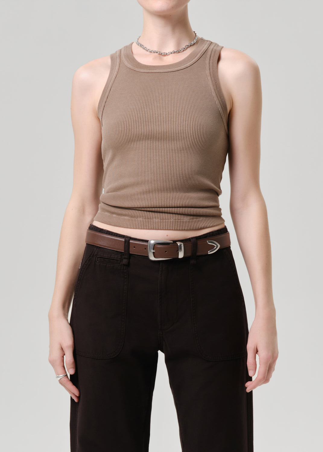 ISABEL RIB TANK IN COCOA