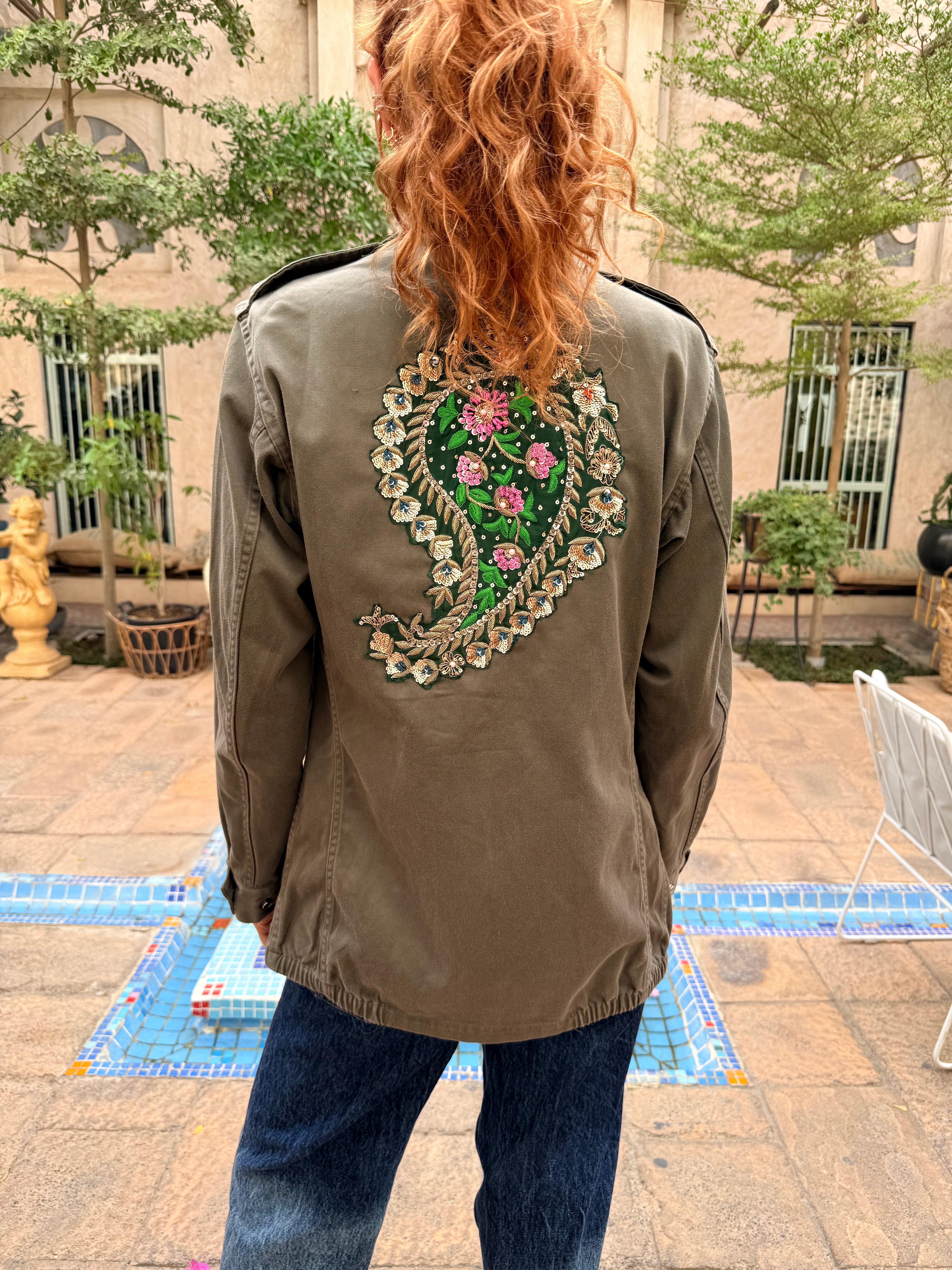 EMBROIDERED MILITARY VINTAGE JACKET
