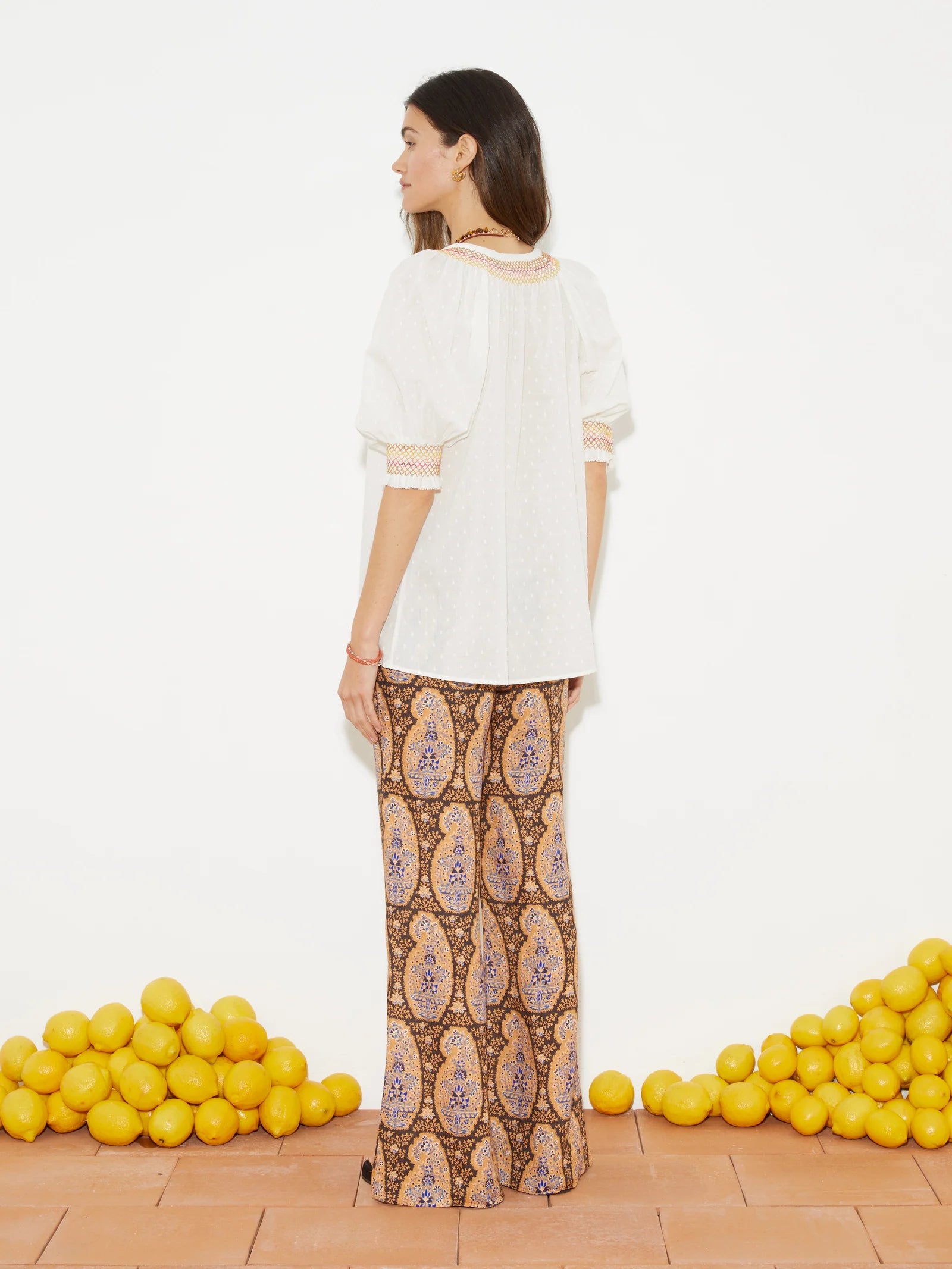 LINO SMOCKED BLOUSE
