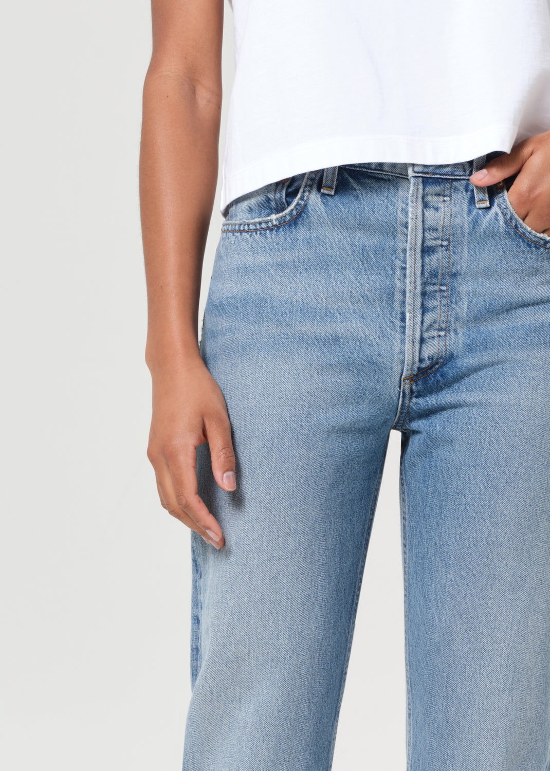 90's pinch waist high rise straight - STAGE