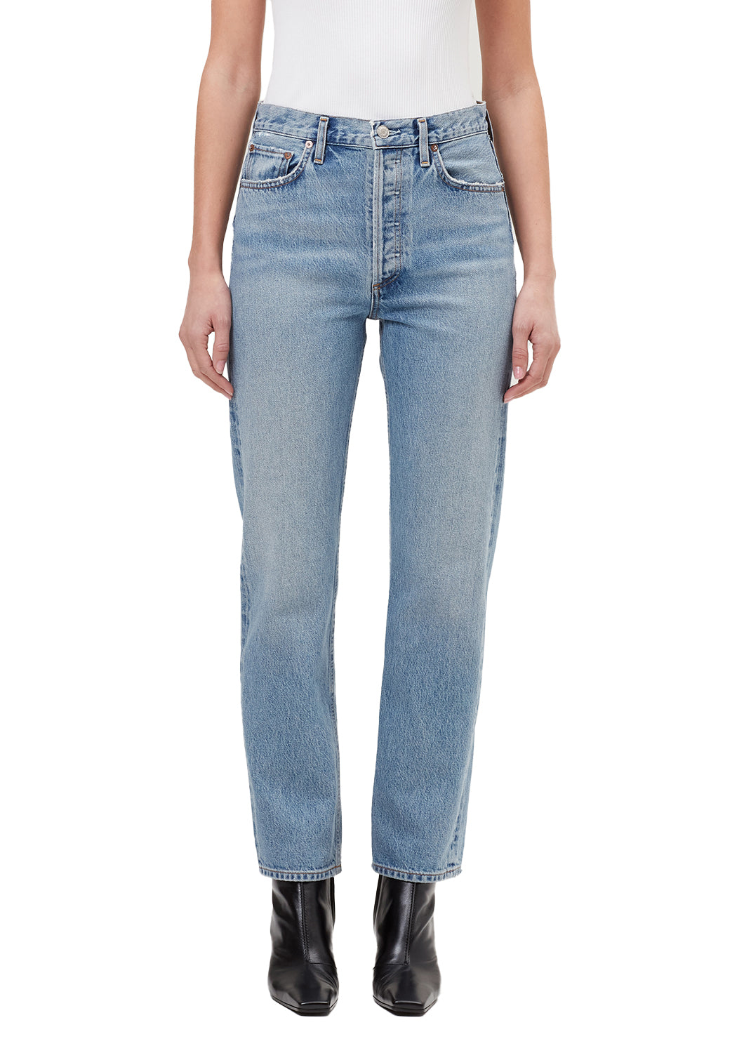 90's pinch waist high rise straight - STAGE