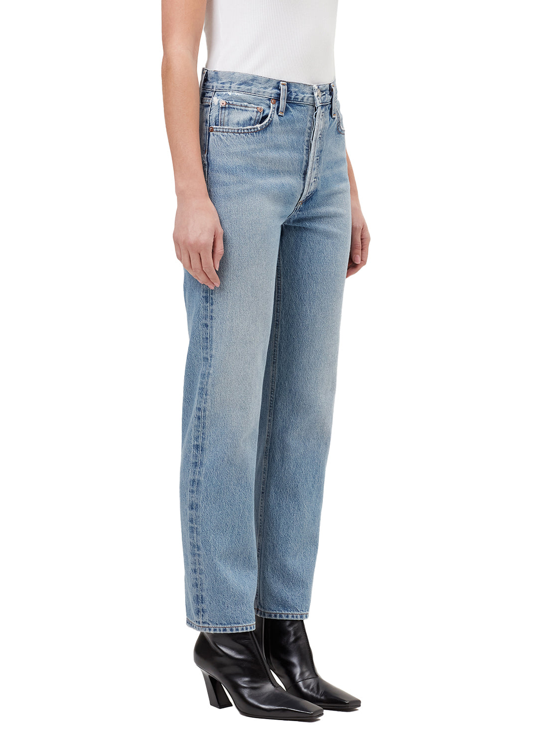 90's pinch waist high rise straight - STAGE