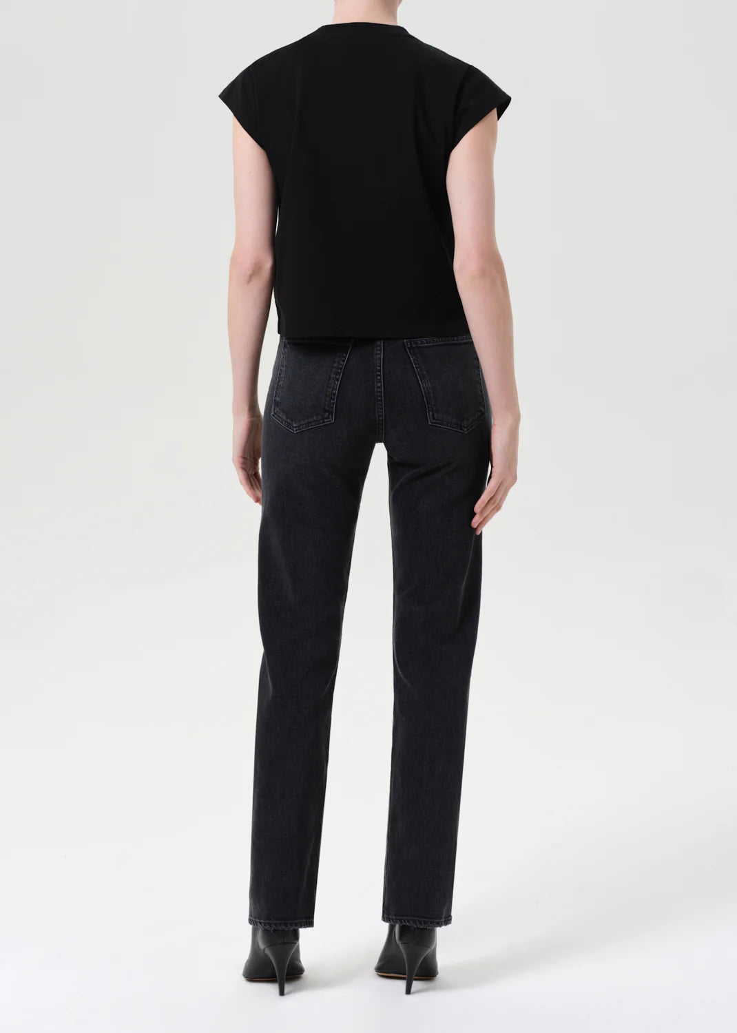 90's Pinch Waist High Rise Straight Long in radius