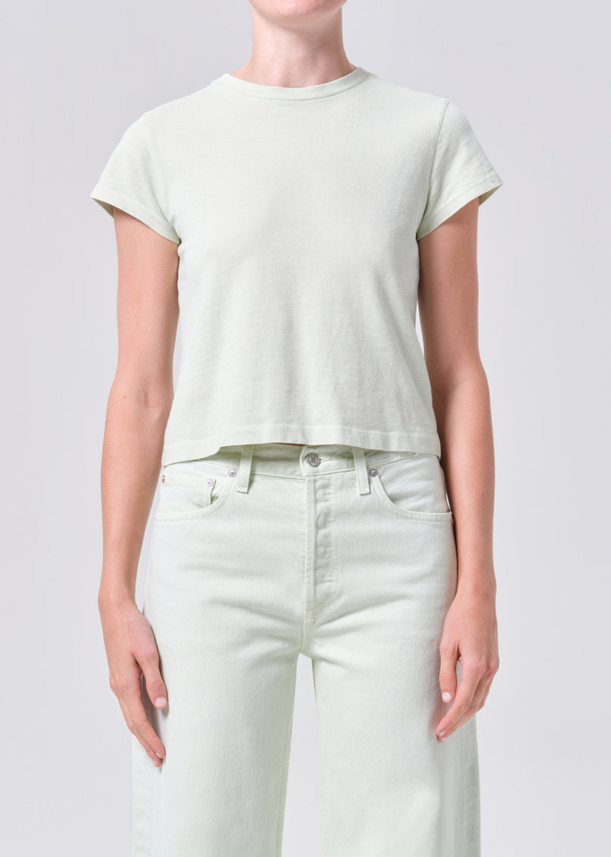 ADINE SHRUNKEN TEE IN MINT CREAM