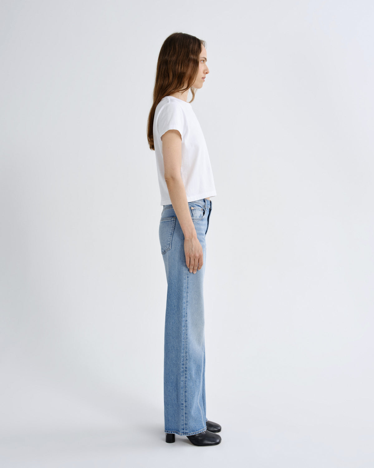 ADINE SHRUNKEN TEE IN WHITE