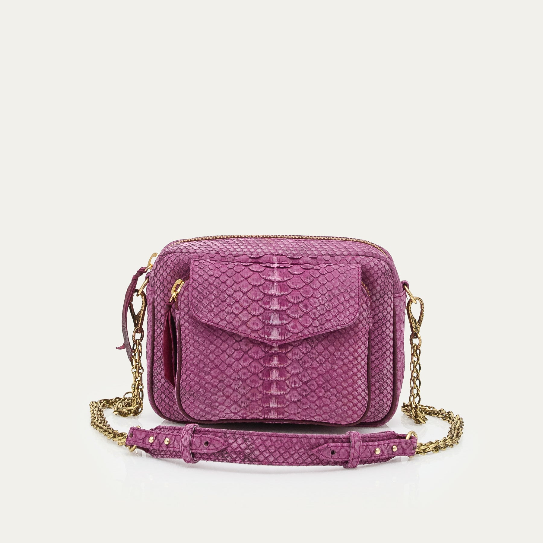 CHARLY BAG PURPLE PYTHON CARAVANA