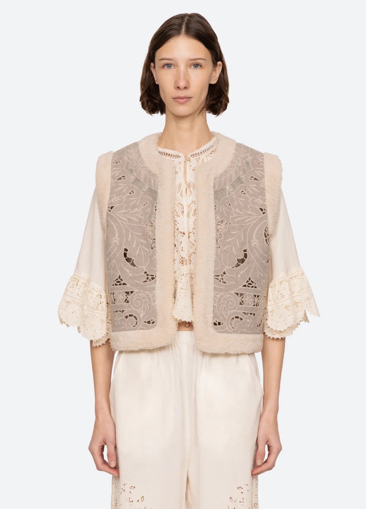 CECI VEST OATMEAL