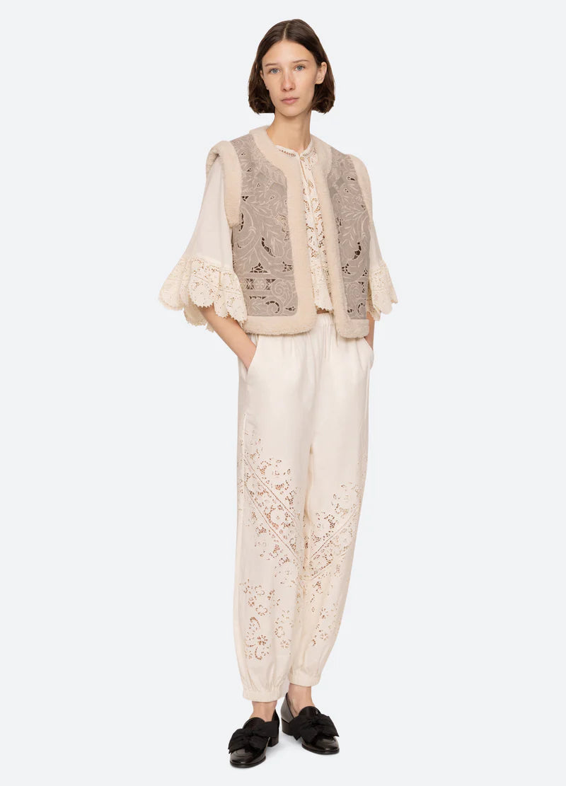 CECI VEST OATMEAL