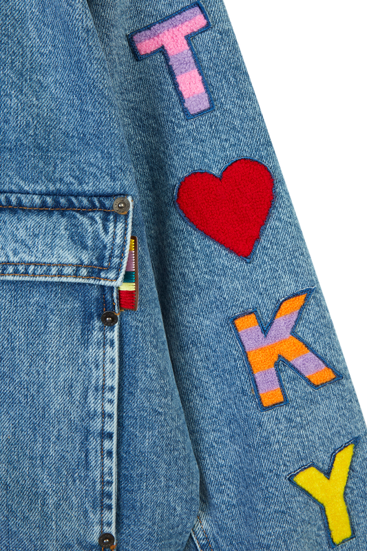 DENIM HELLO TOKYO BOMBER JACKET