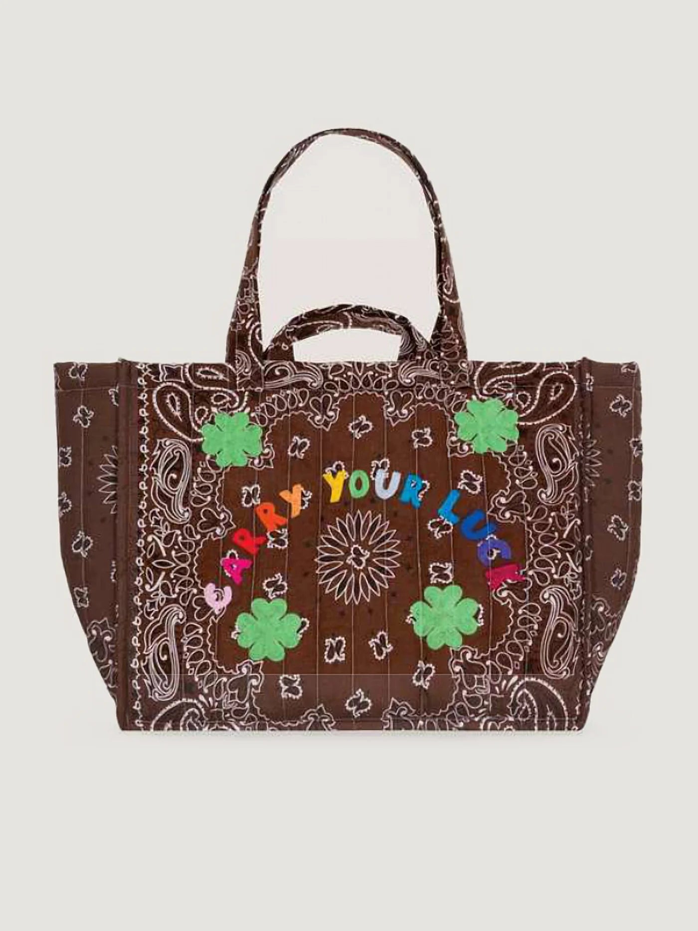 MAXI QUILTED - CARRY YOUR LUCK - BROWN
