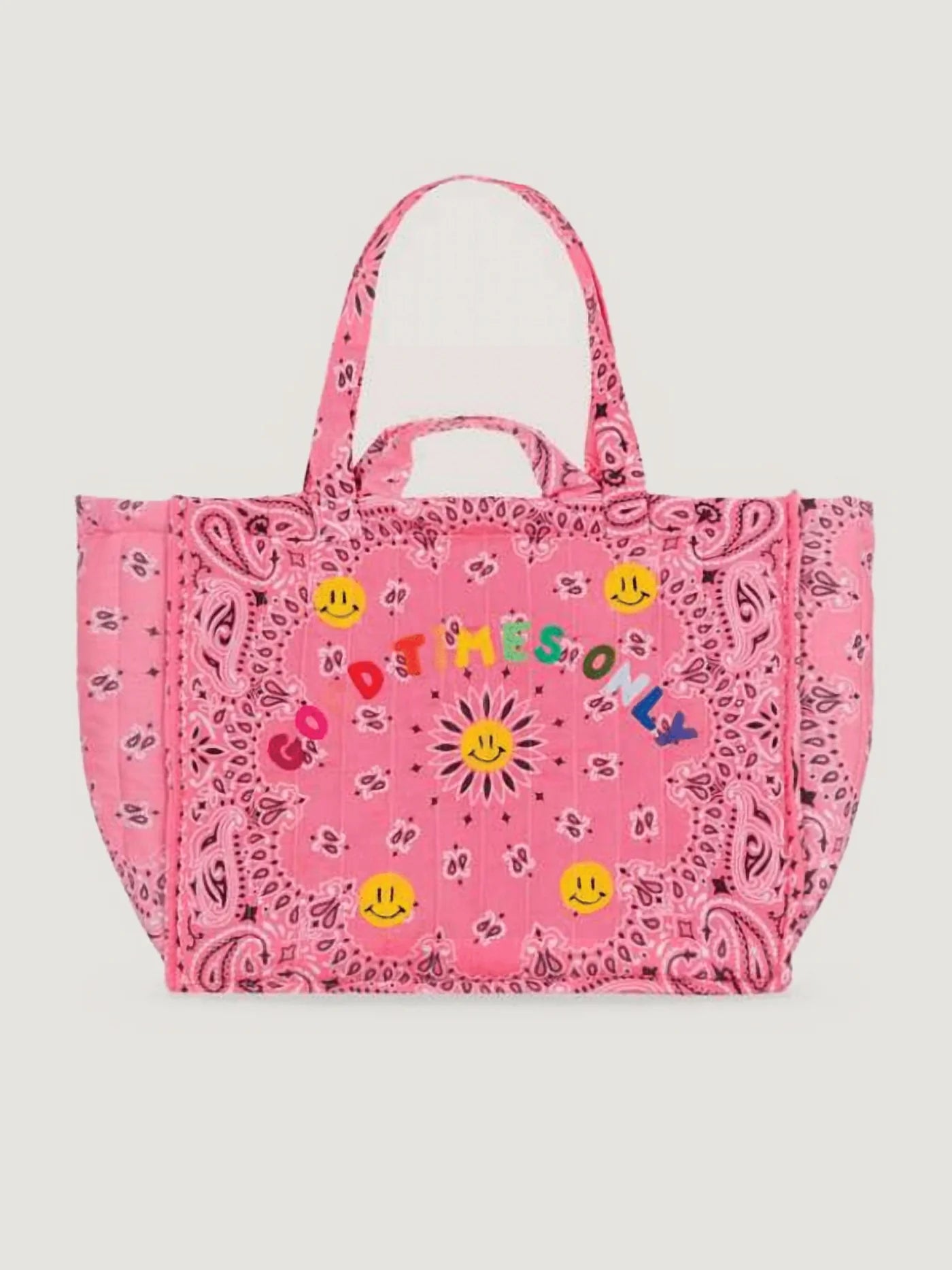 MAXI QUILTED - GOOD TIMES ONLY - STRAWBERRY/PALE PINK