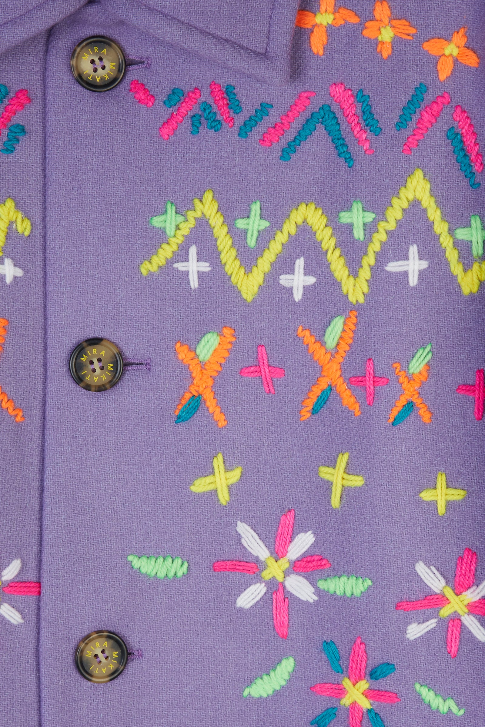 EMBROIDERED FAIR ISLE COAT