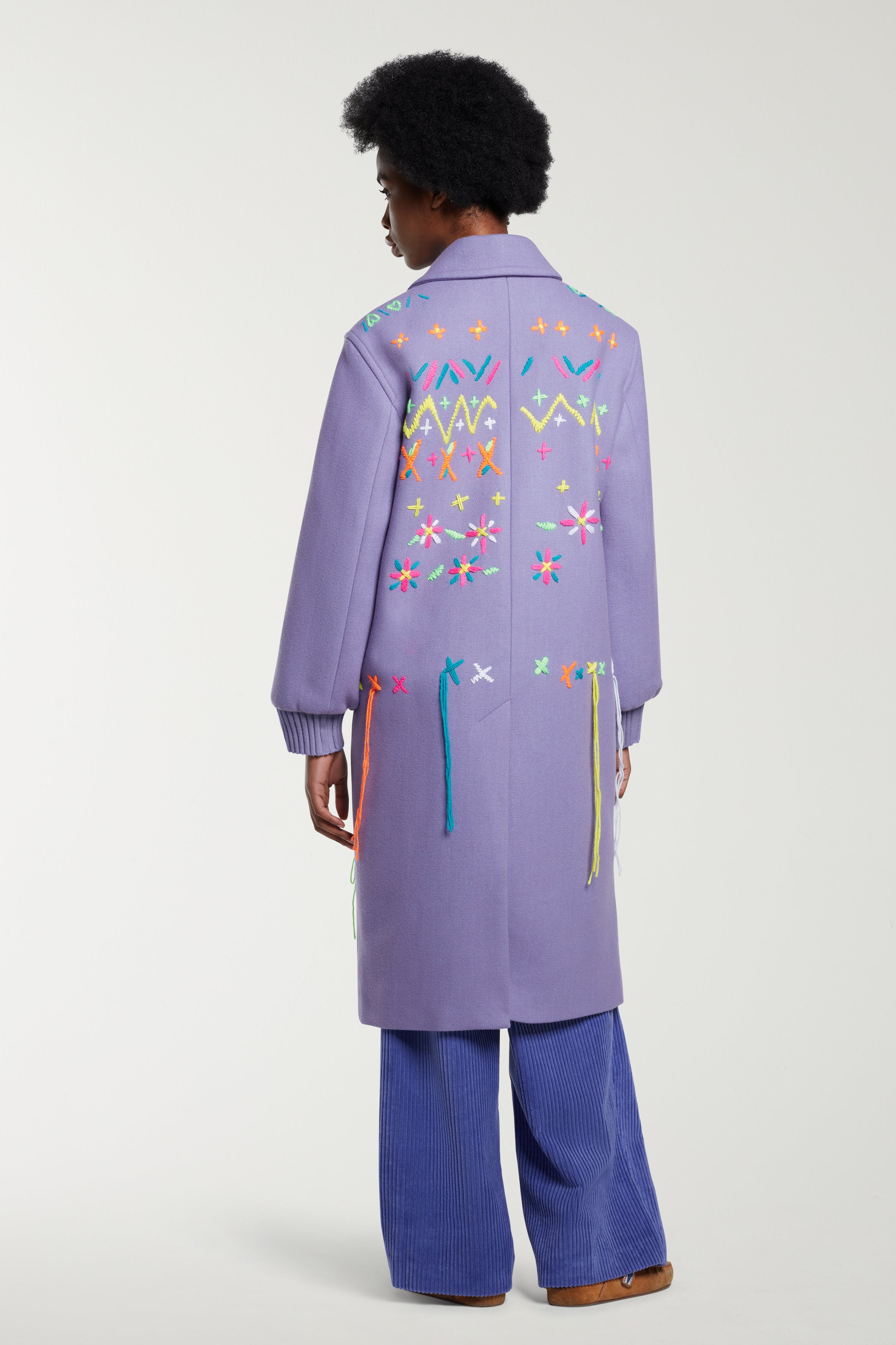 EMBROIDERED FAIR ISLE COAT