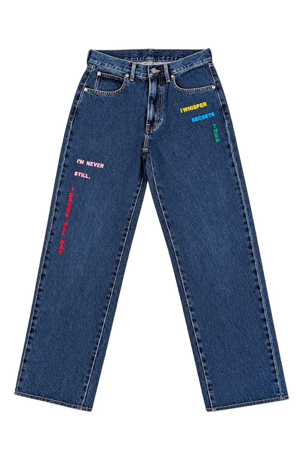 Riddle Embroidered Denim Jean