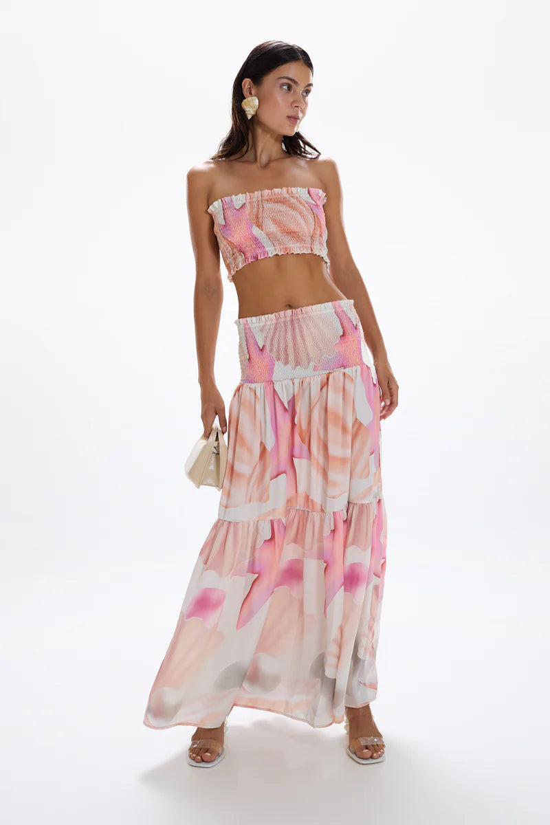 VAGABOND MAXI SKIRT- TAHITI PINK