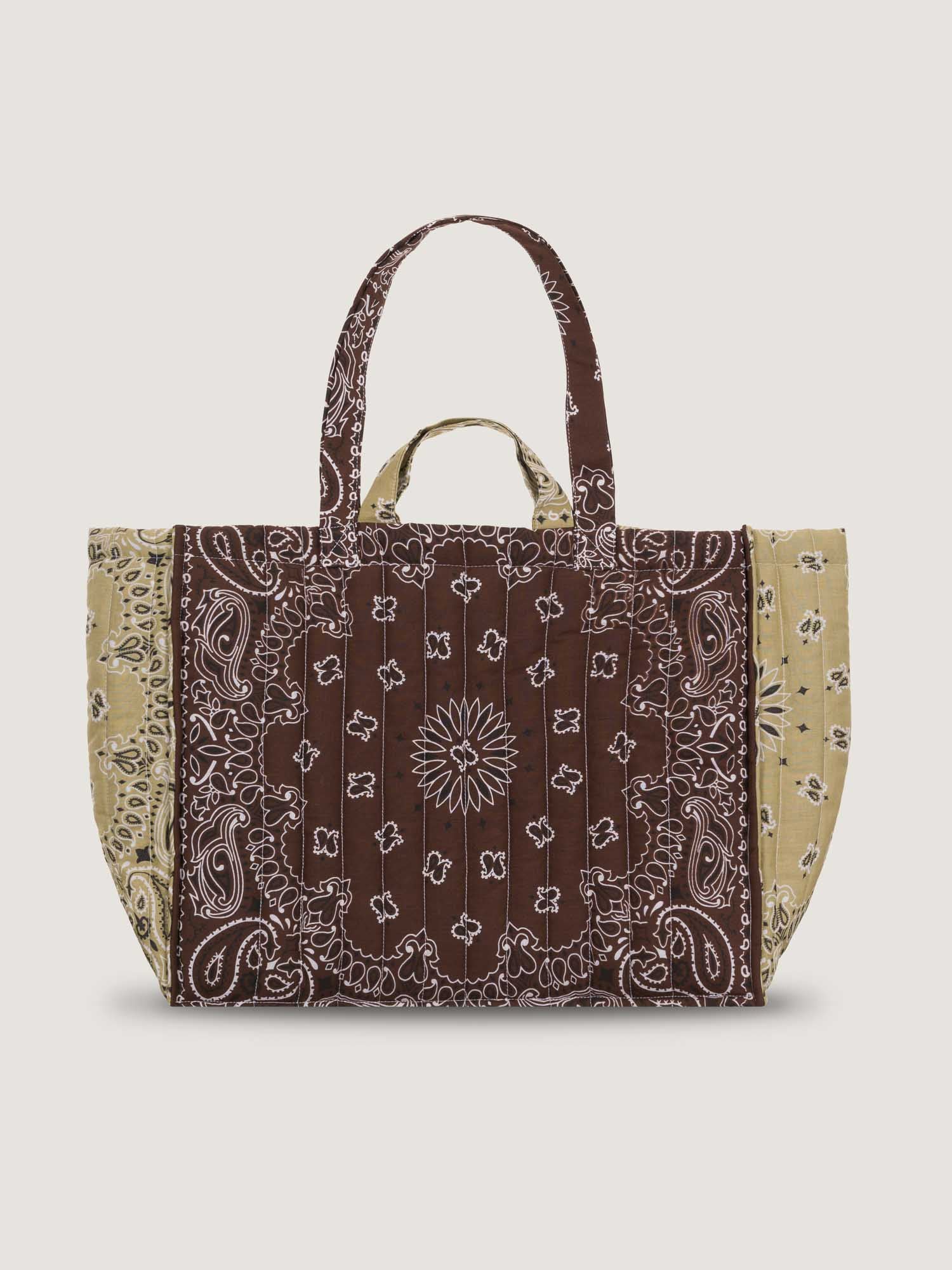 MAXI QUILTED - LOVE - BROWN/BEIGE