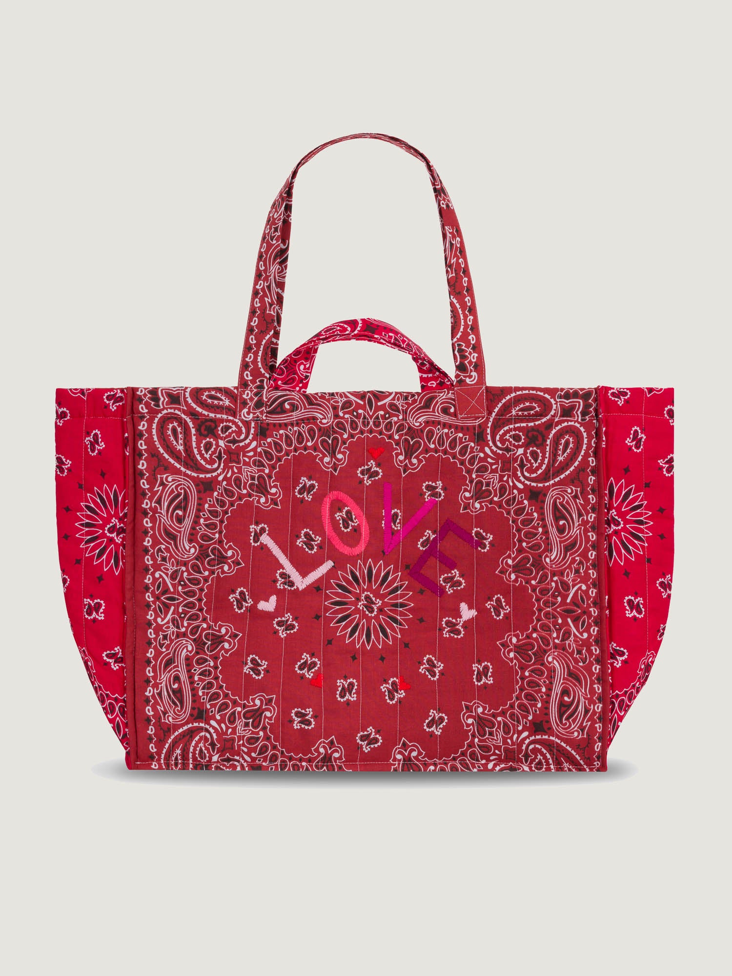 MAXI QUILTED - LOVE - VINTAGE RED/RED