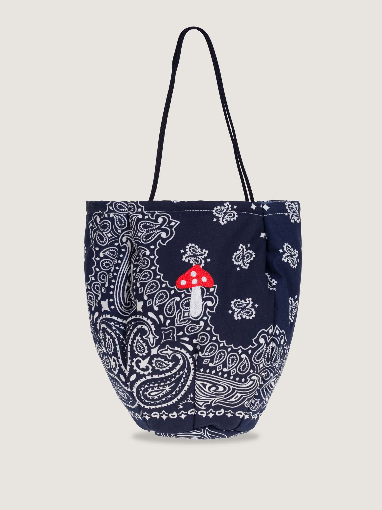 PETAL BAG - MUSHROOM - NAVY/CHAMBRAIS