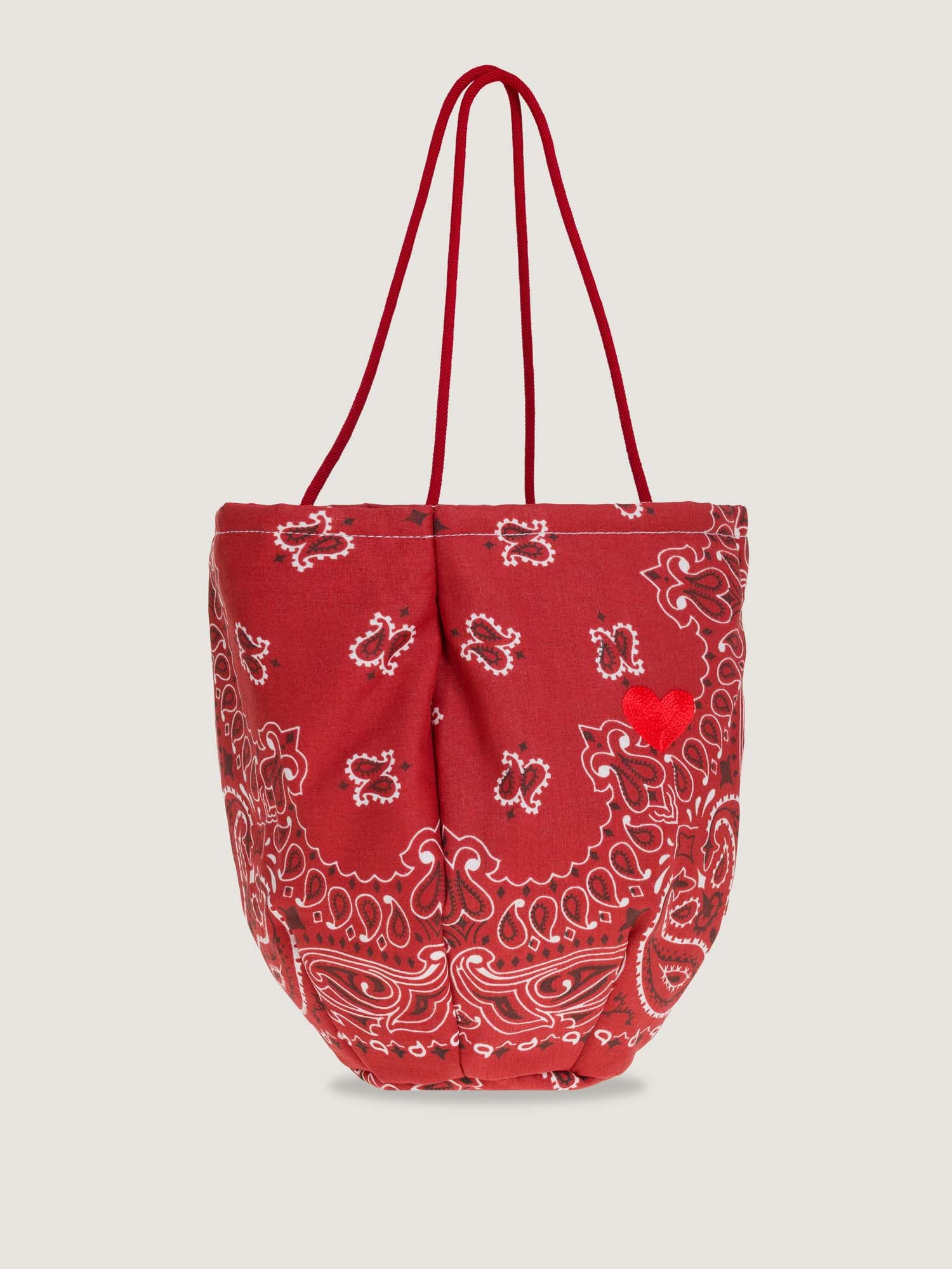 PETAL BAG - HEART - VINTAGE RED/RED