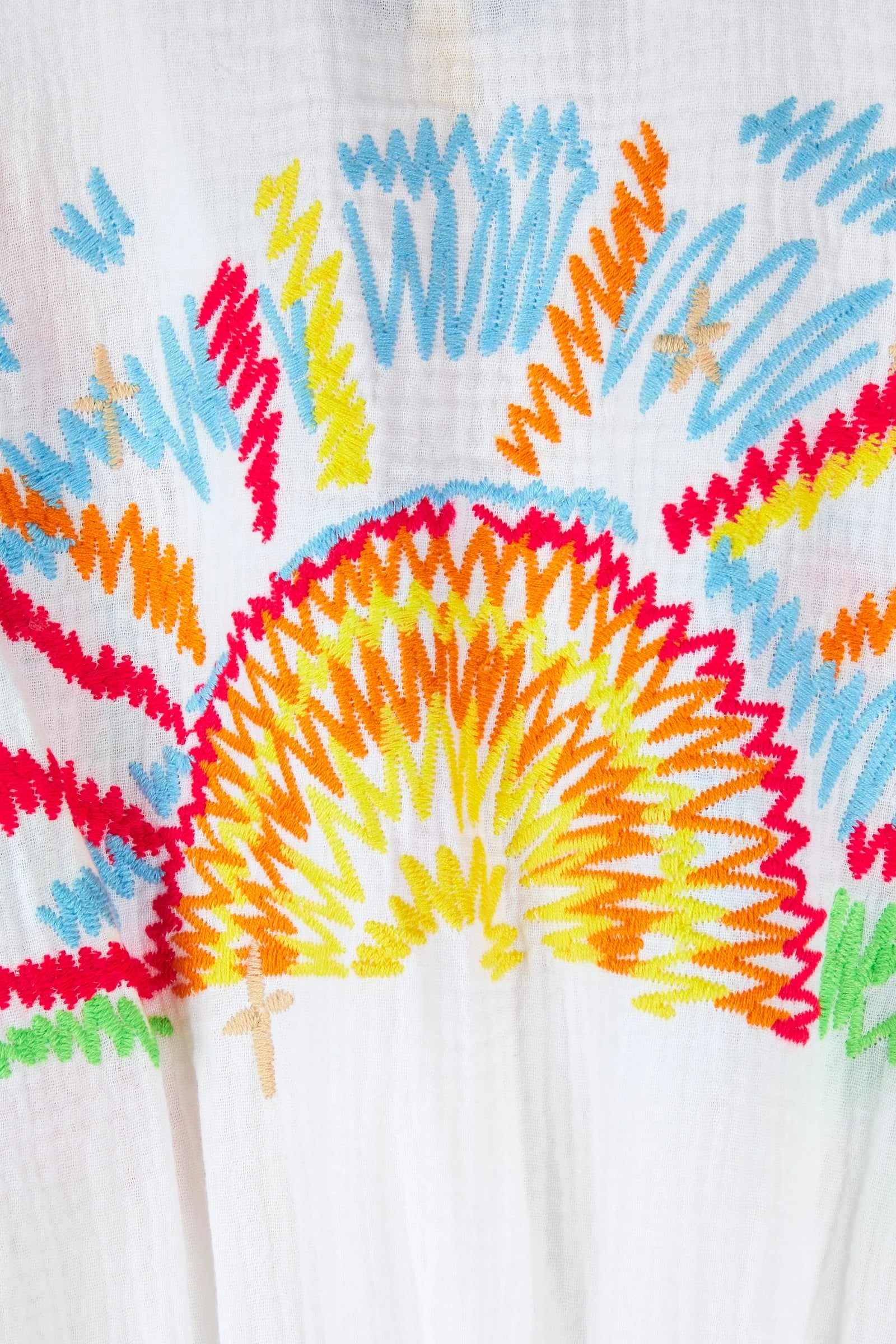 Embroidered Drawstring Kaftan