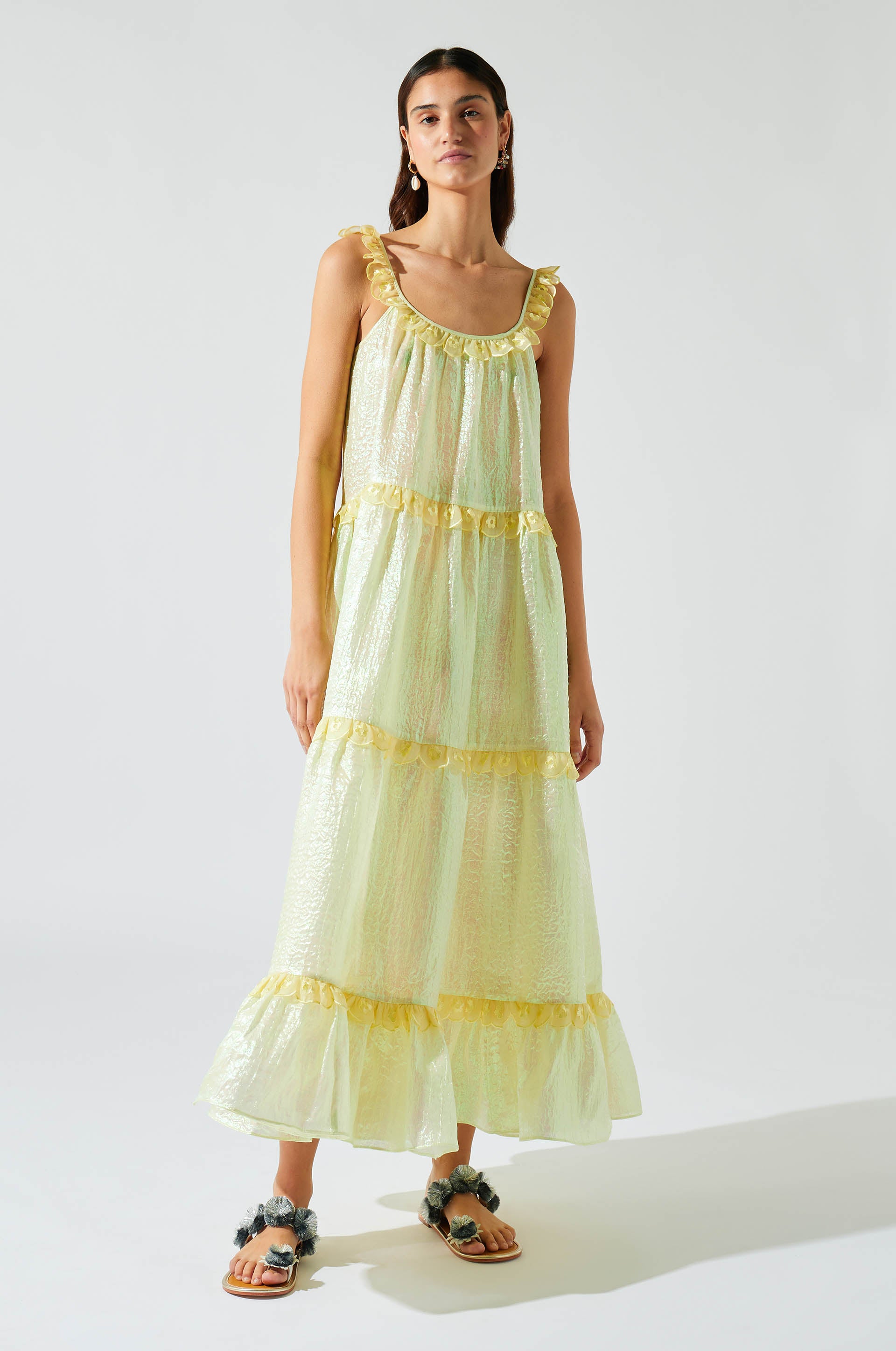 Strapless dress Paquerette Yellow