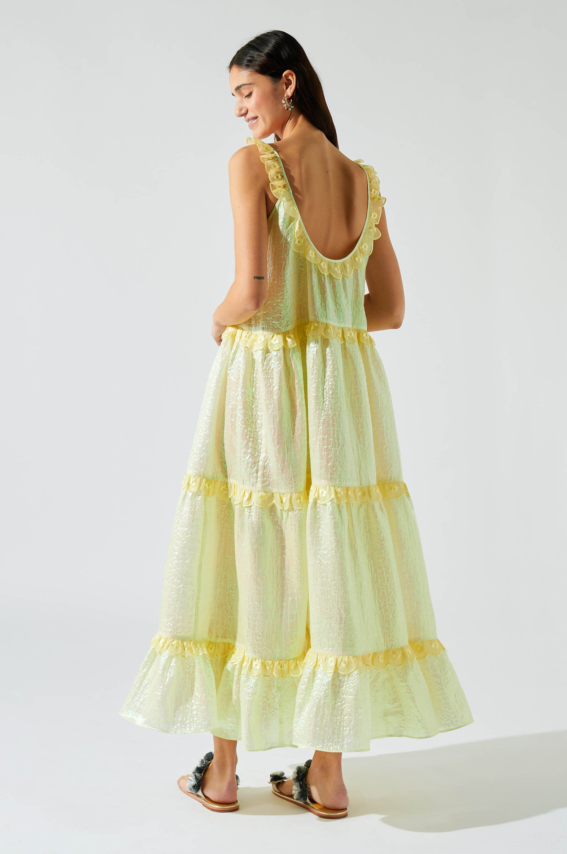 Strapless dress Paquerette Yellow