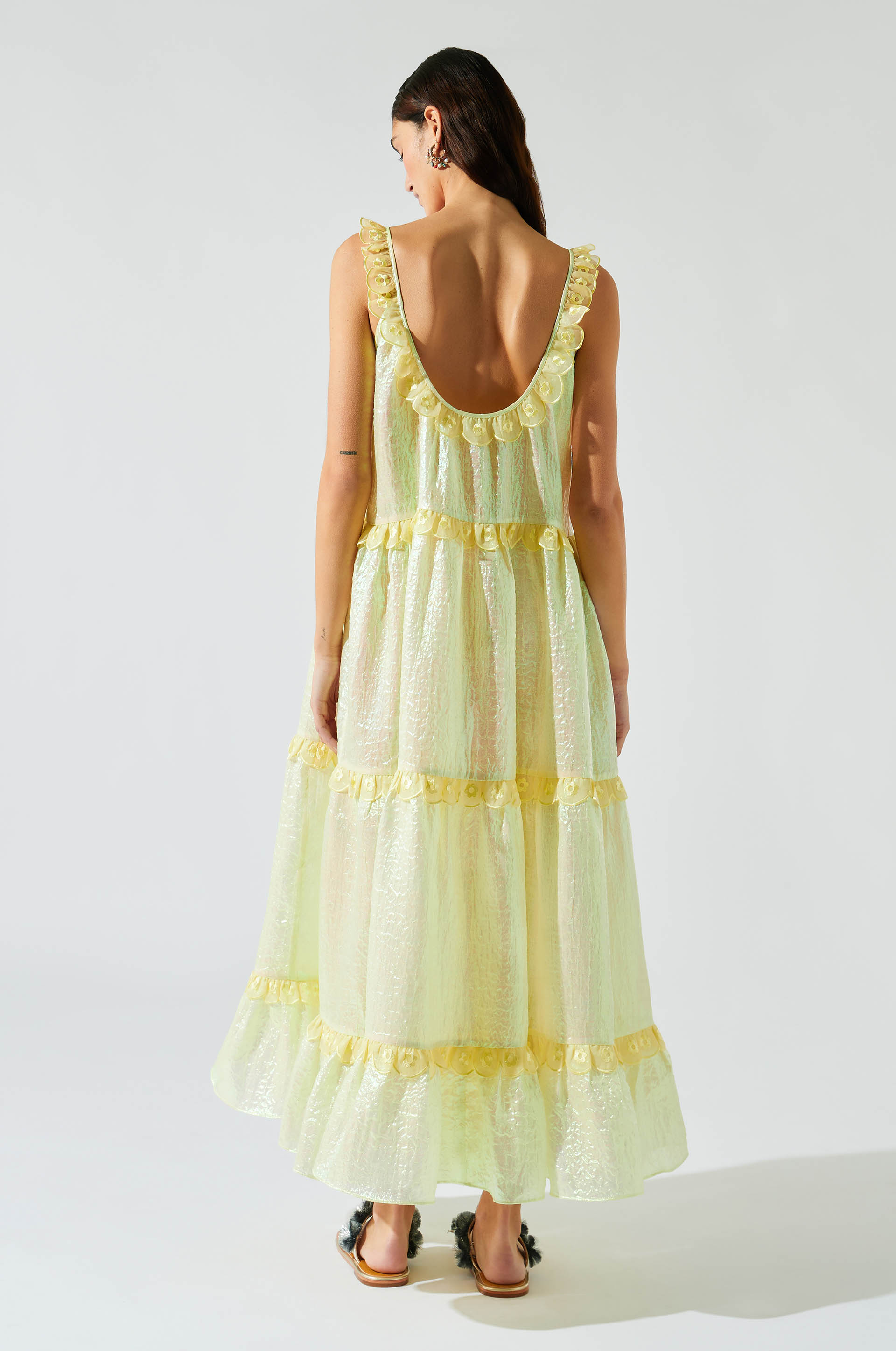 Strapless dress Paquerette Yellow