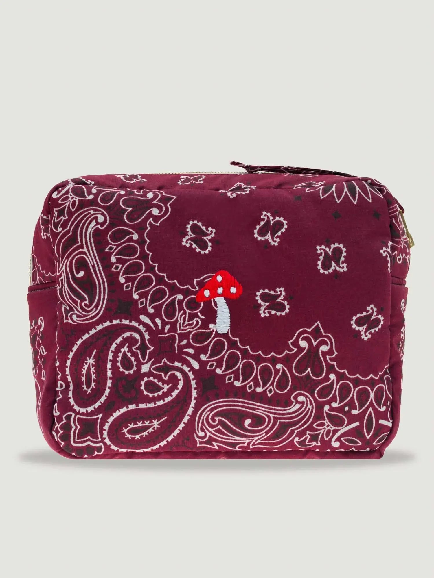 MAXI VANITY POUCH - MUSHROOM - ALL BURGUNDY