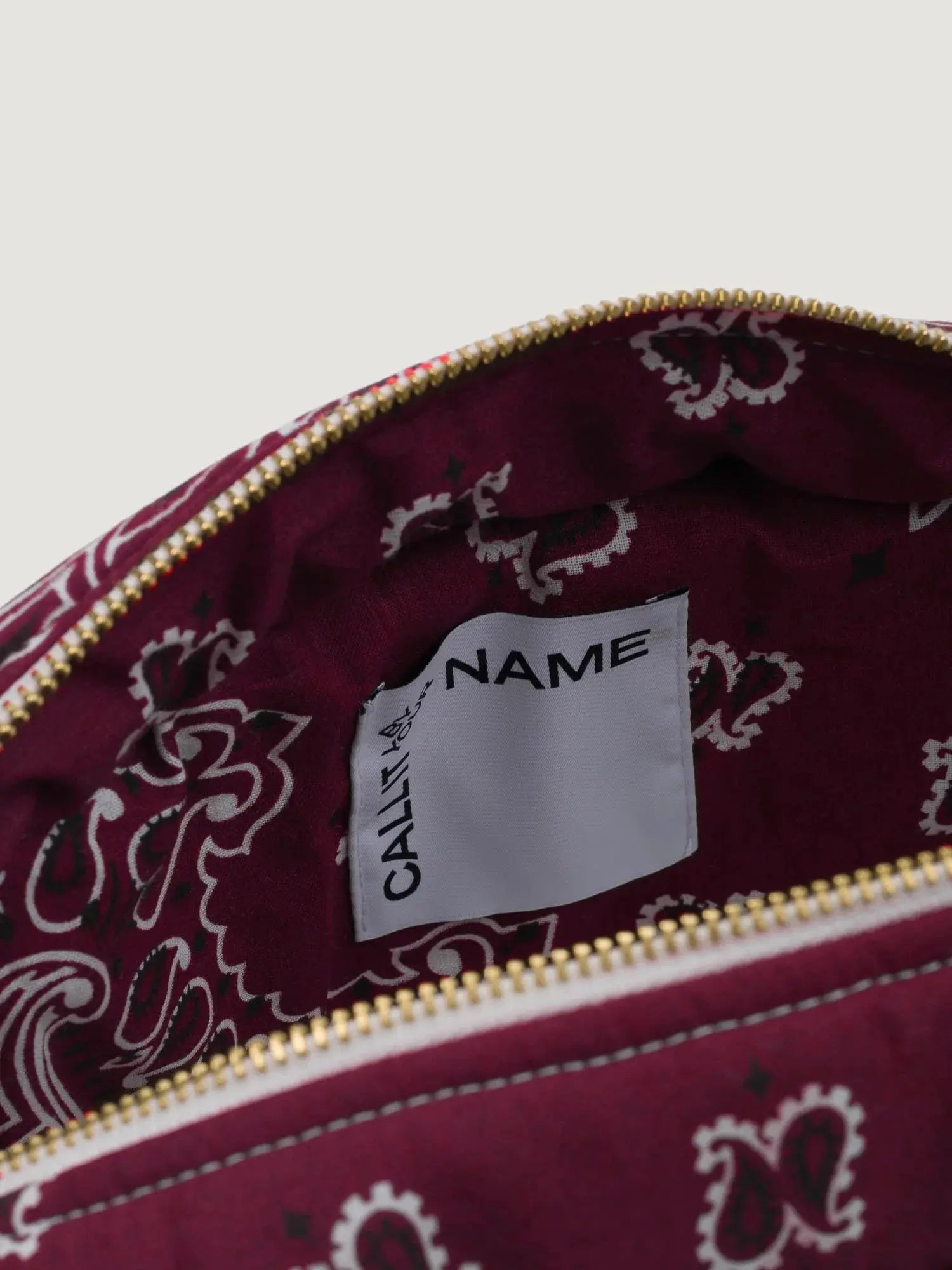 MAXI VANITY POUCH - MUSHROOM - ALL BURGUNDY