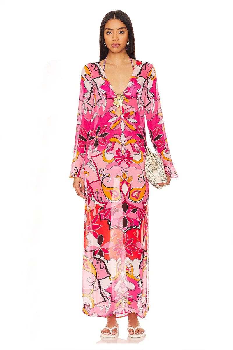 boheme maxi dress HOTLINE MAXI DRESS- BOHEME PINK
