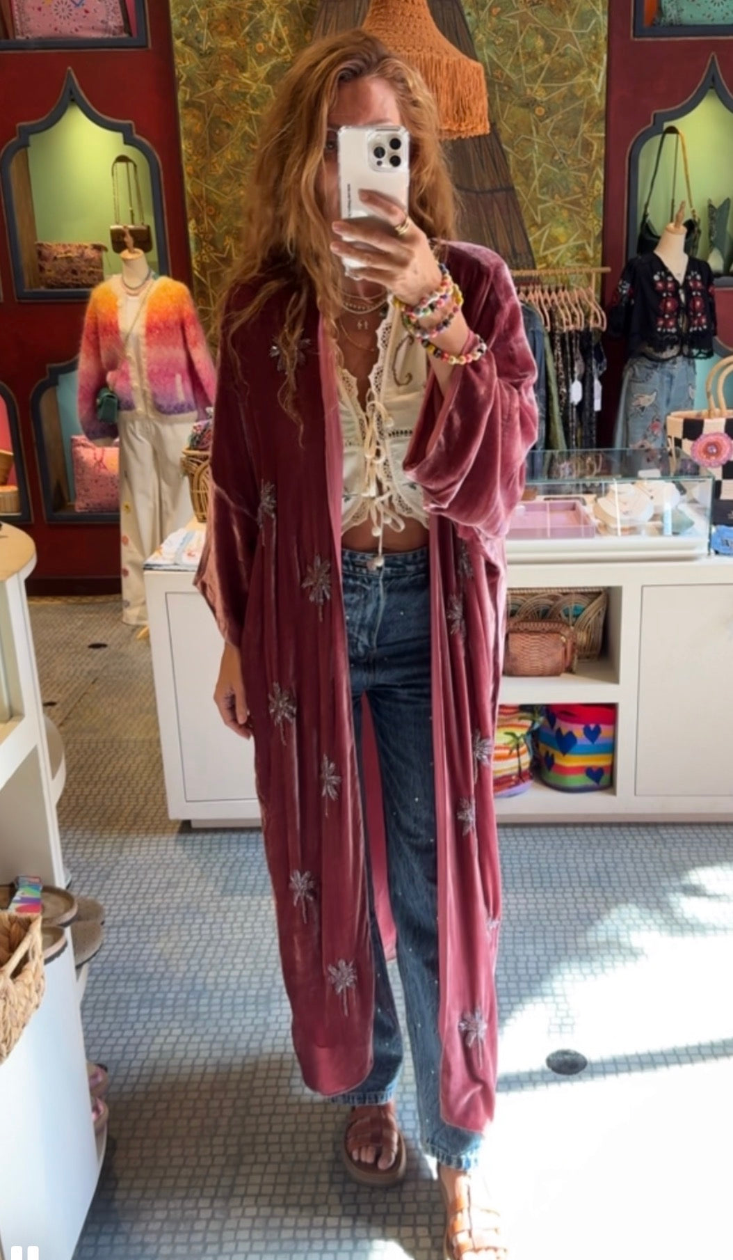 DESERT ROSE PINK VELVET ABAYA