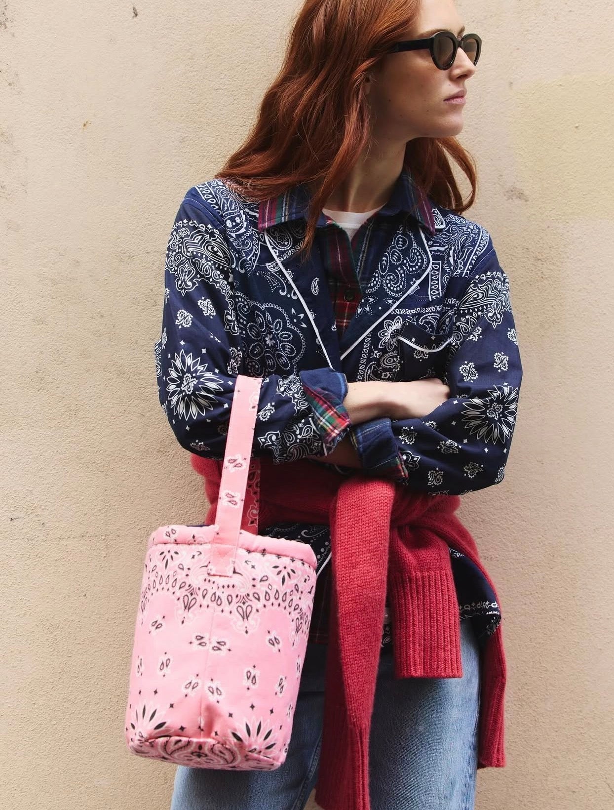 BUCKET BAG - PALE PINK /STRAWBERRY