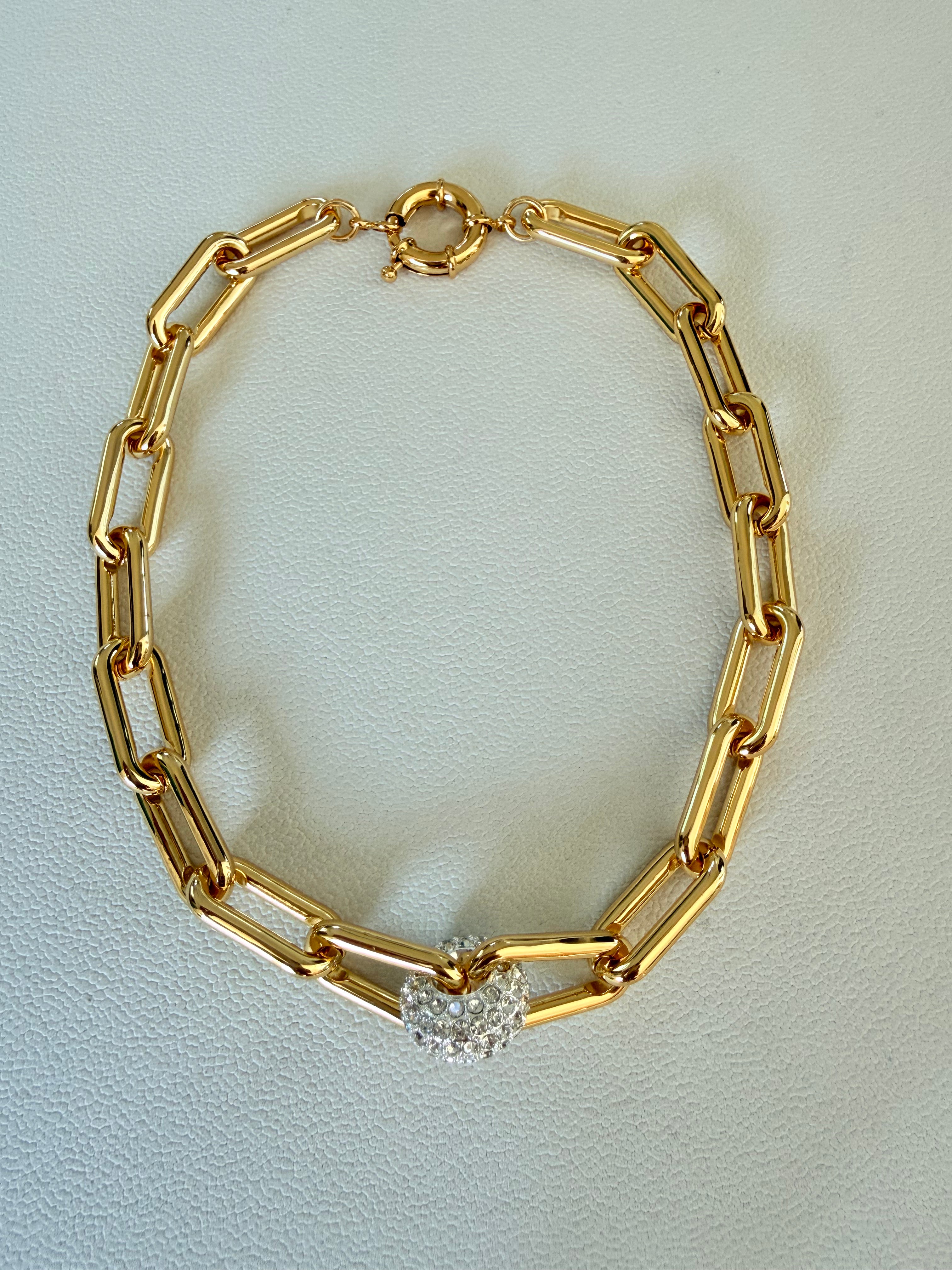 STRASS GOLD NECKLACE