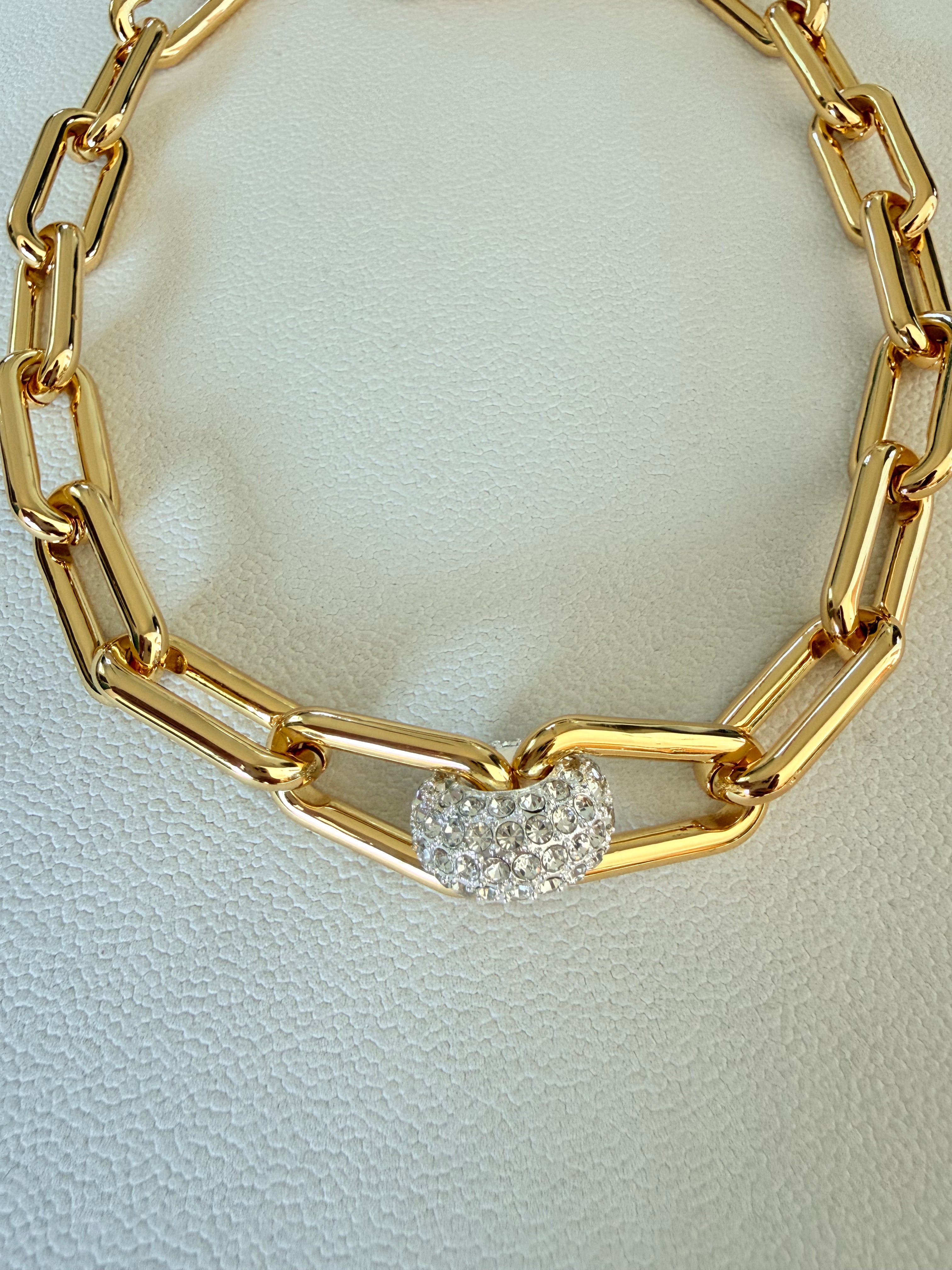 STRASS GOLD NECKLACE