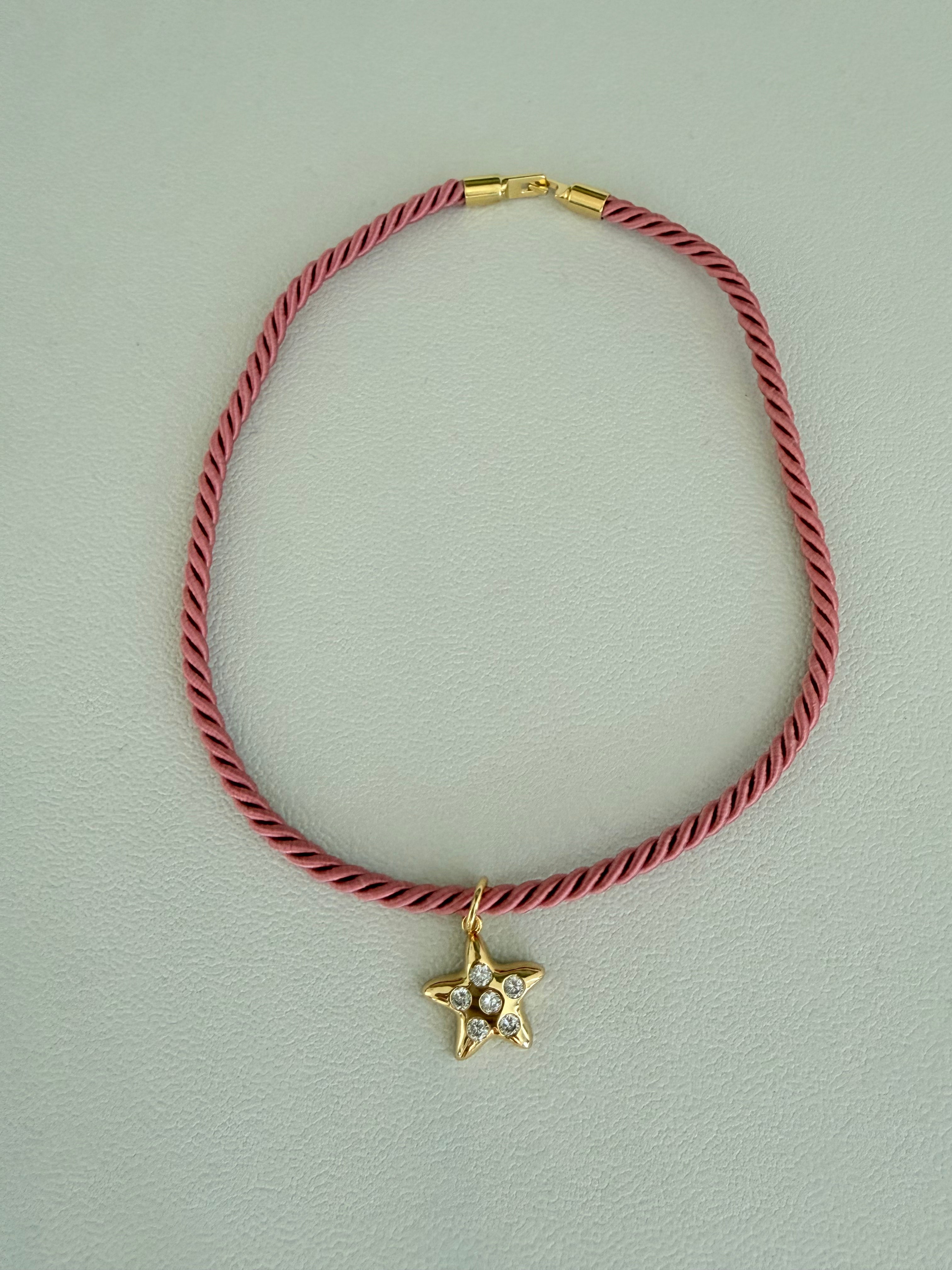 STAR STRASS CHARM NECKLACE