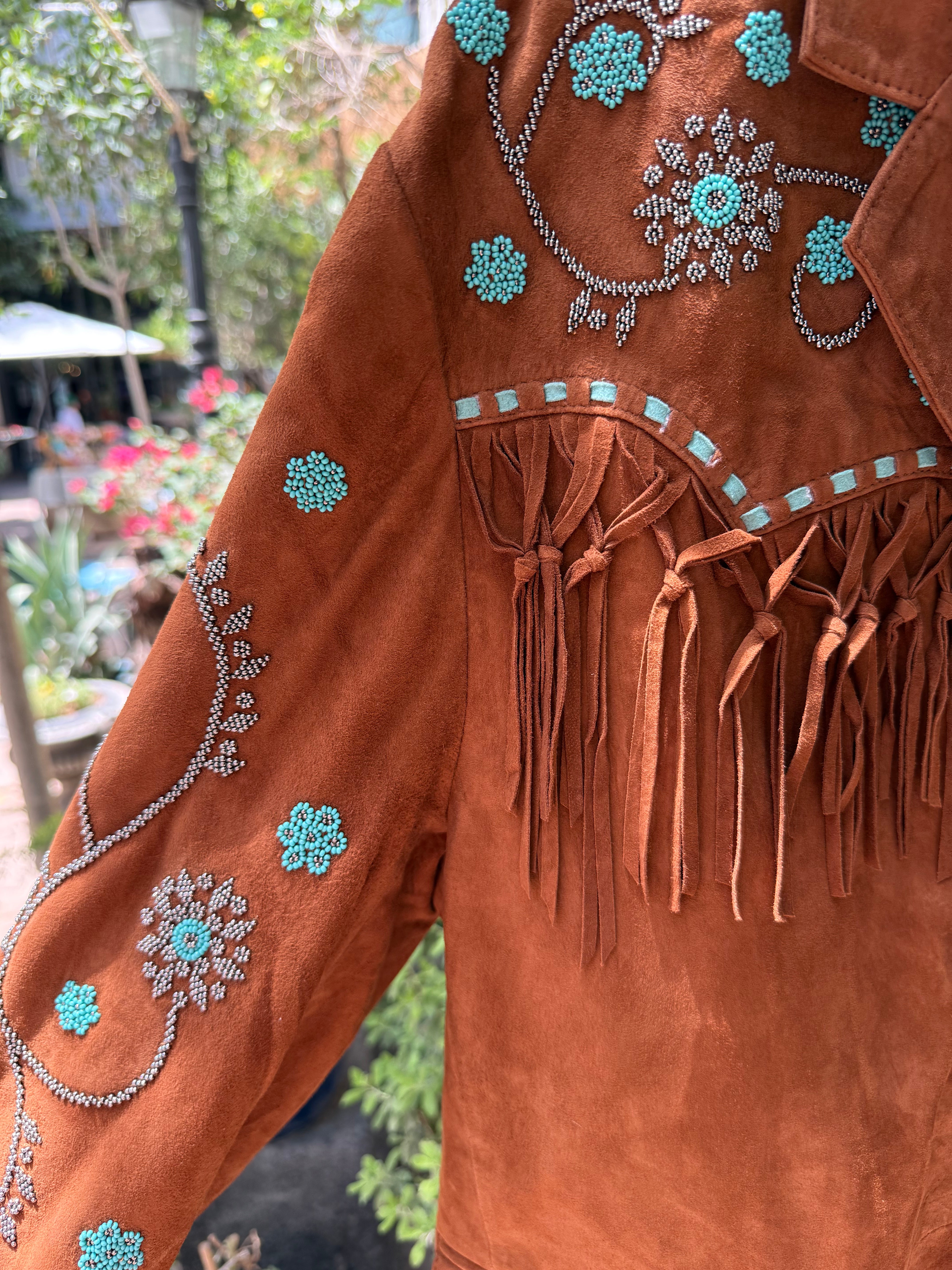 CHAWACHI SUEDE & TURQUOISE JACKET