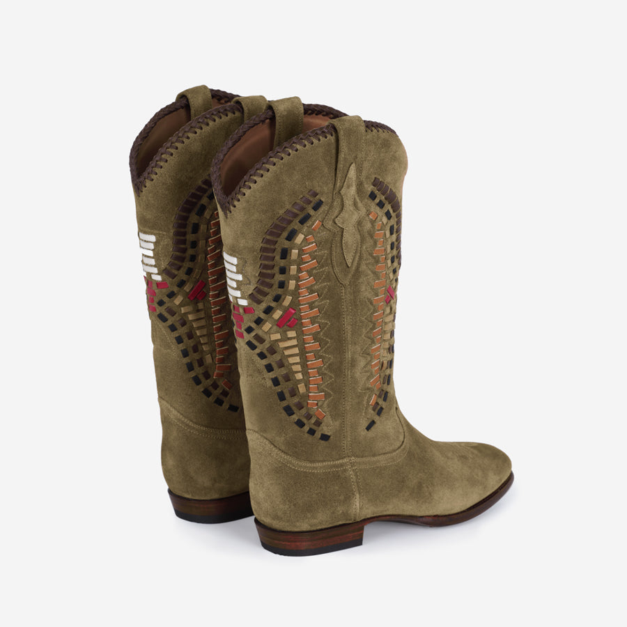 MIDNIGHT SUEDE INCA BOOTS