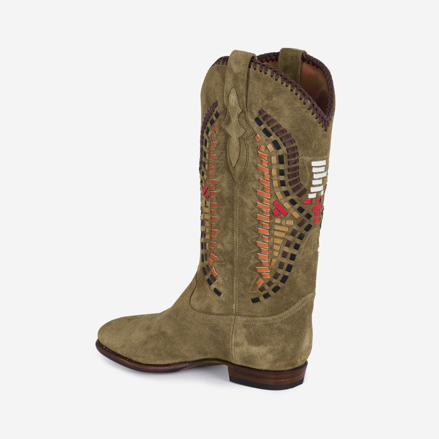 MIDNIGHT SUEDE INCA BOOTS