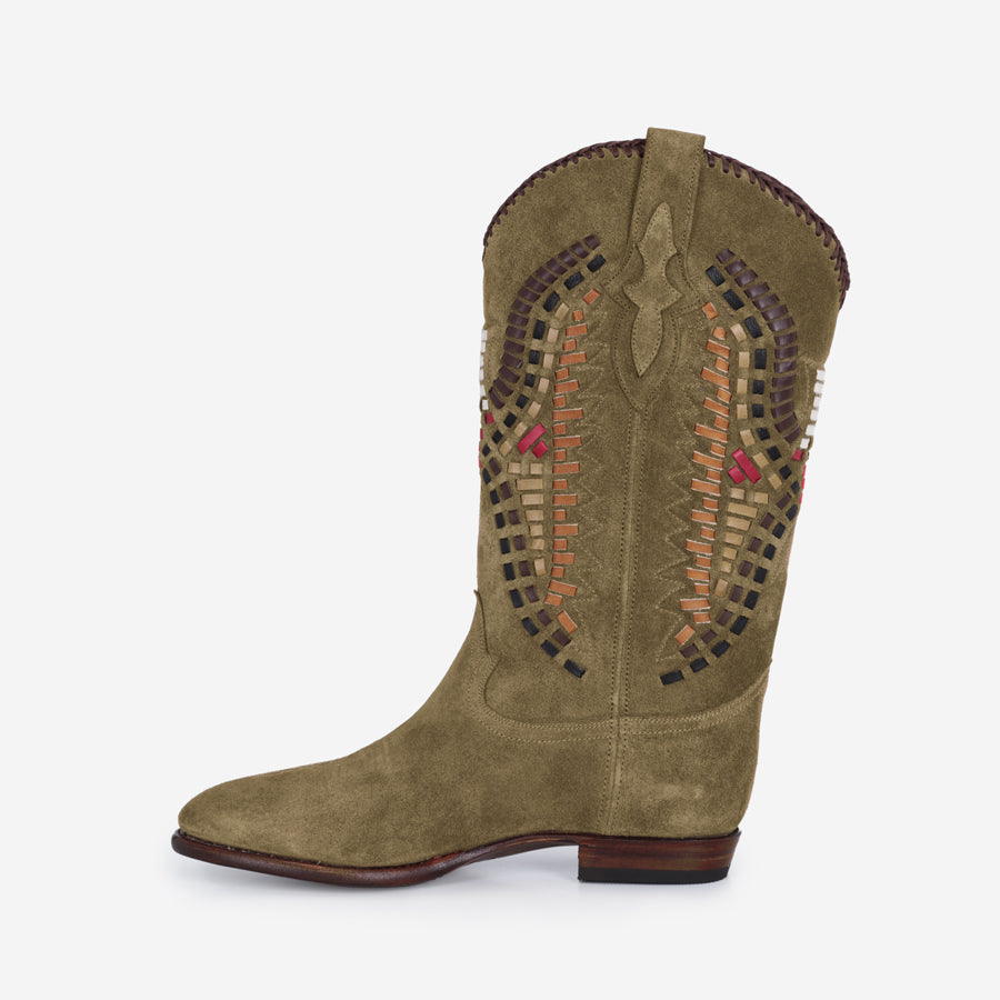 MIDNIGHT SUEDE INCA BOOTS