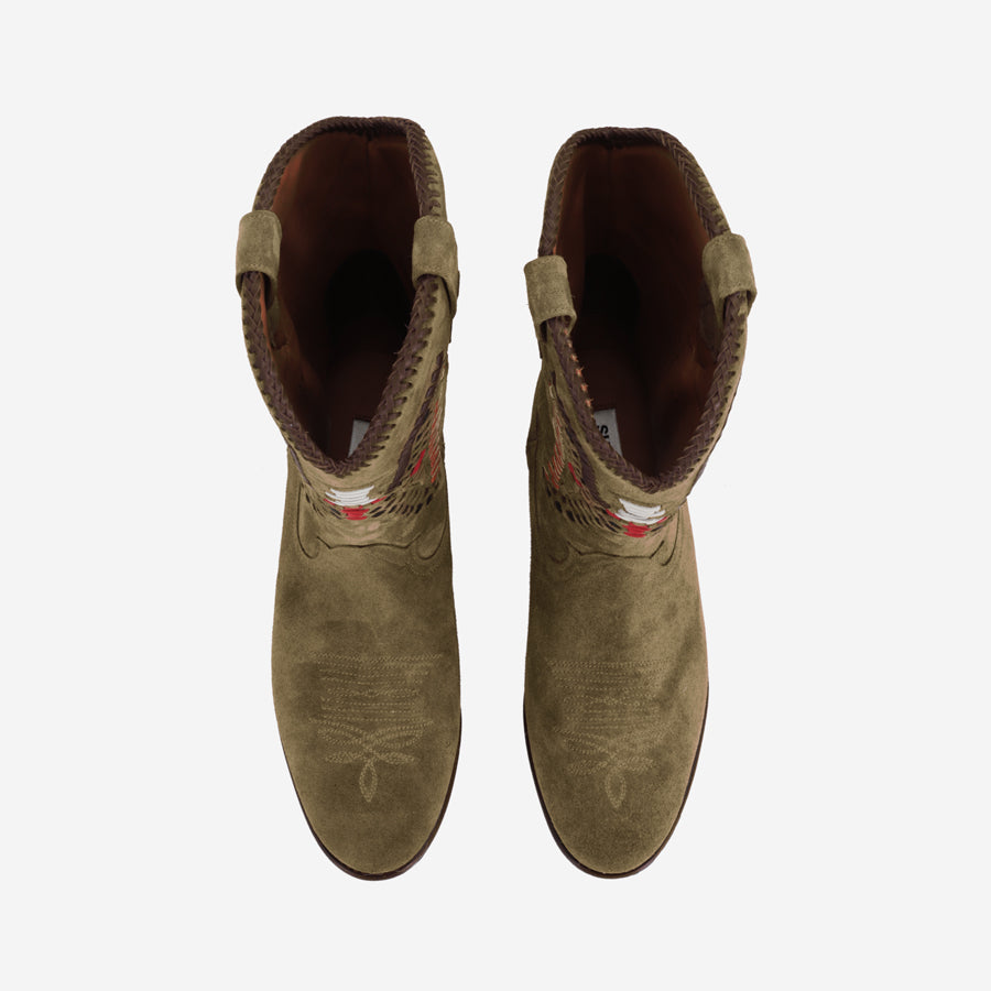 MIDNIGHT SUEDE INCA BOOTS