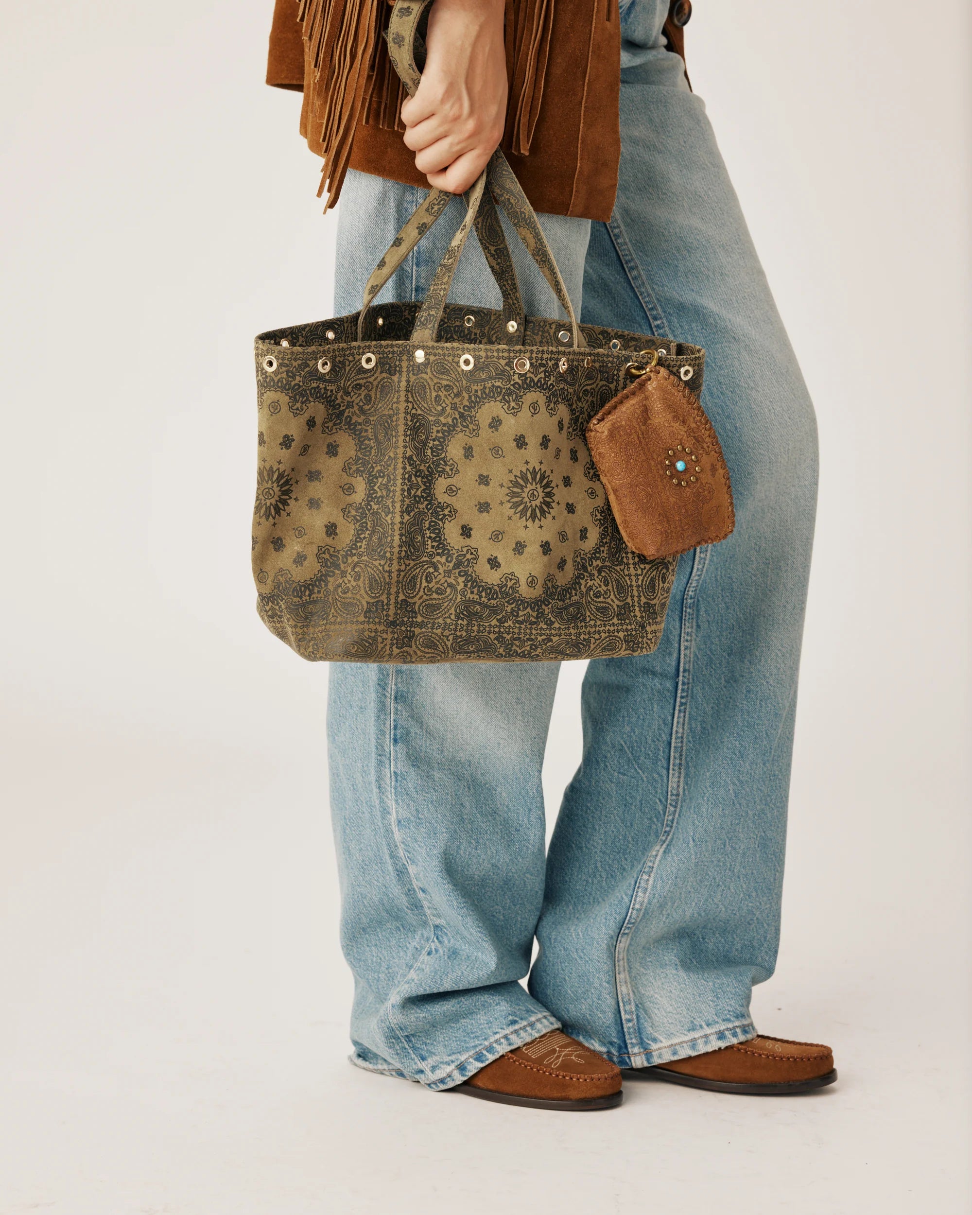 PRINTED KAKI BAG SMALL